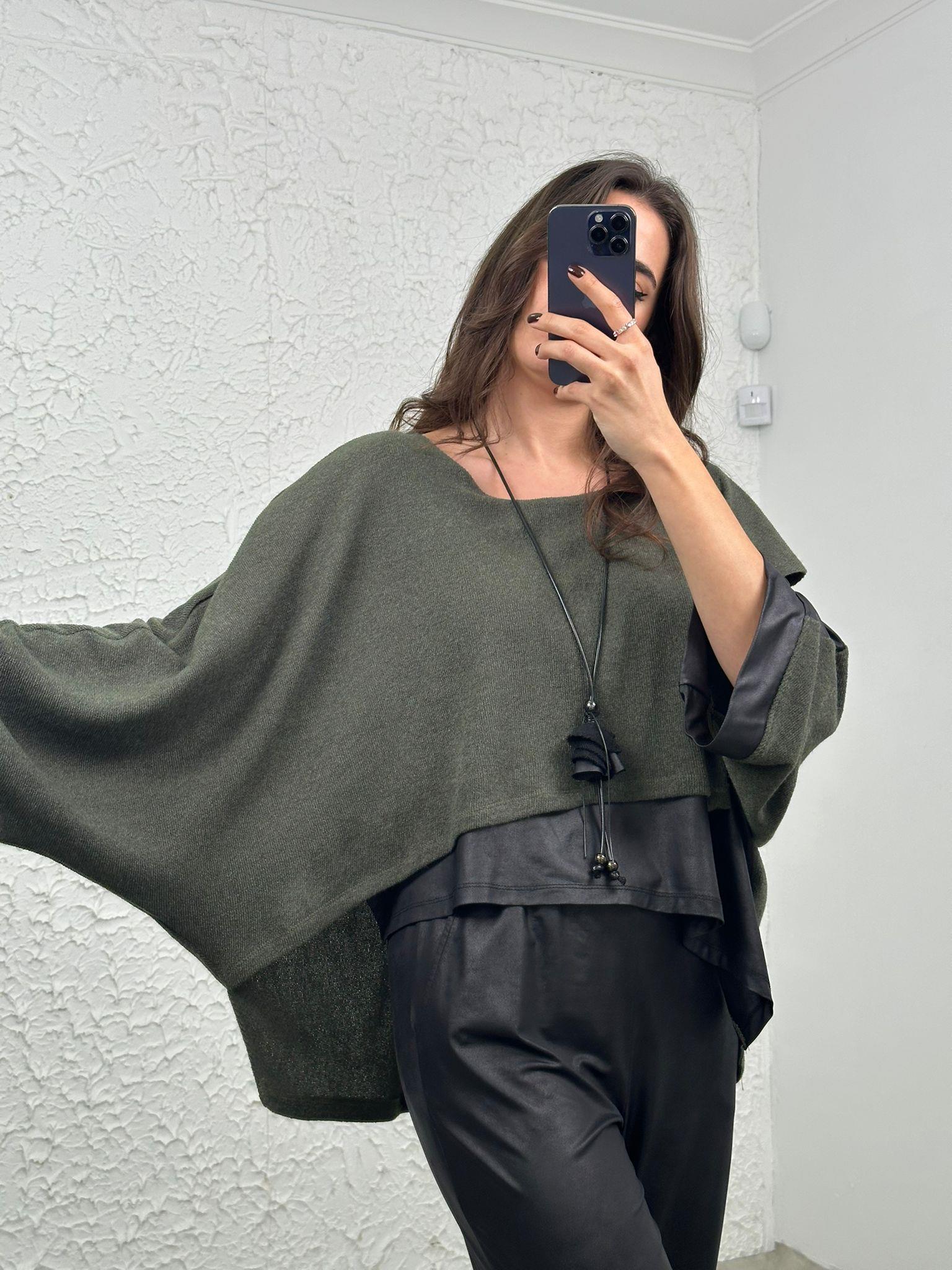 BRAVA KOLYELİ YEŞİL BLUZ