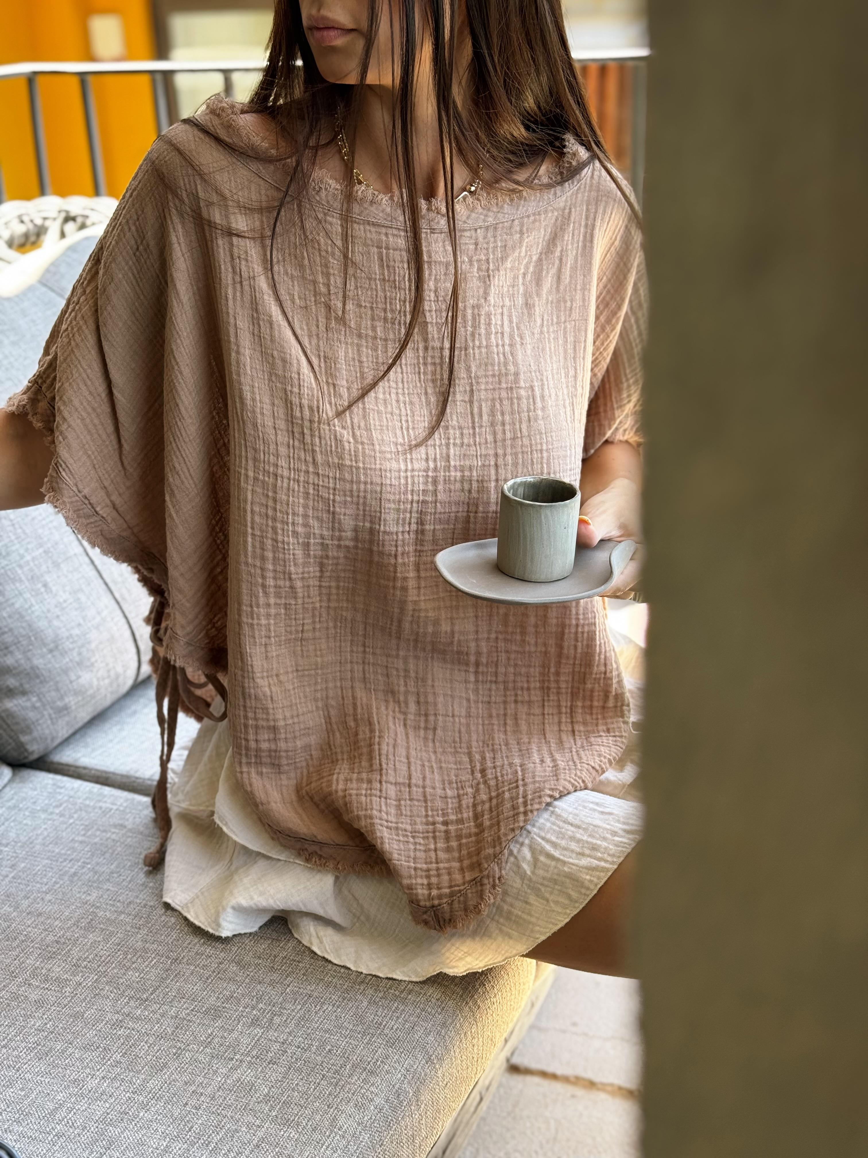 CELLY BİSKÜVİ PANÇO BLUZ