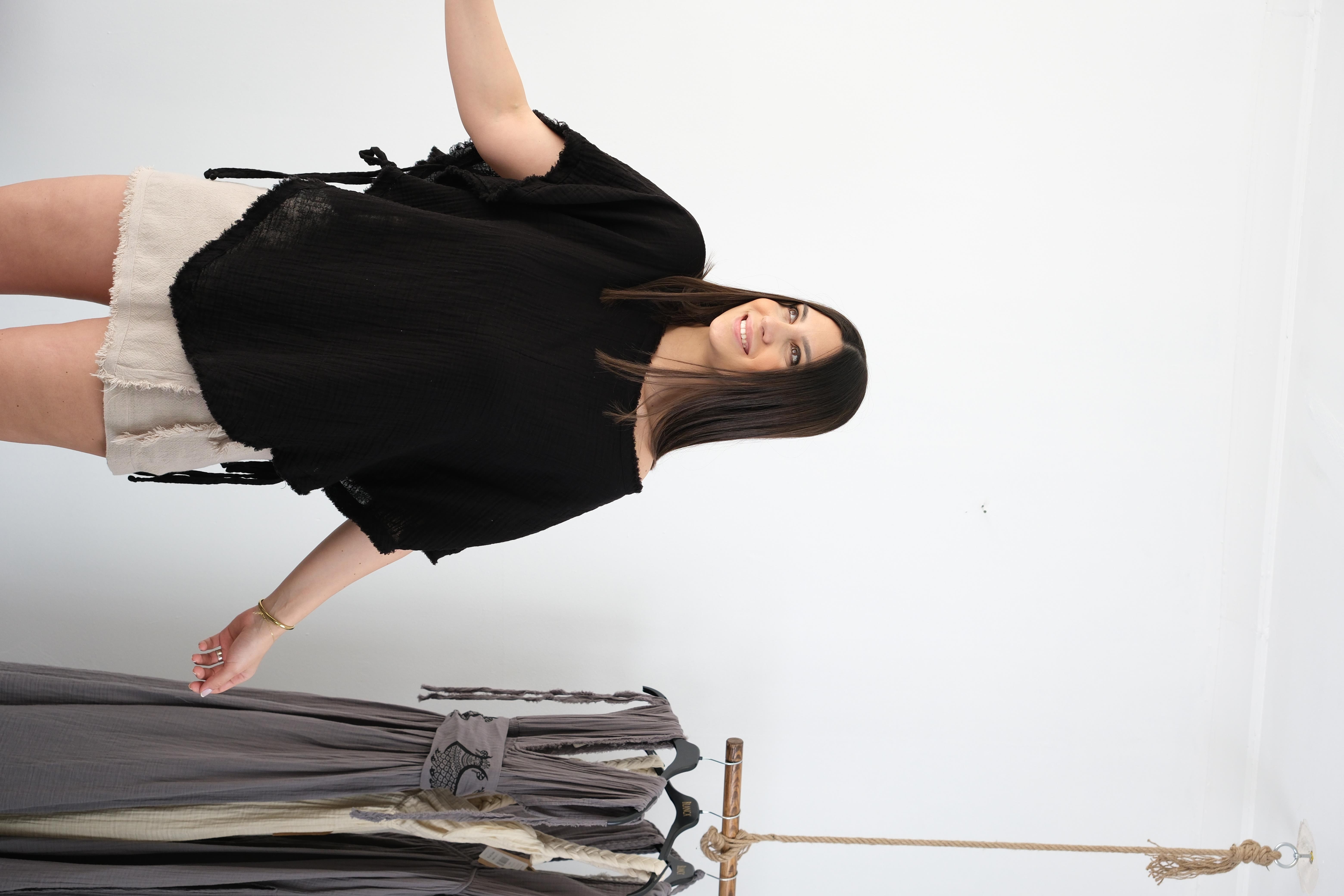 CELLY SİYAH PANÇO BLUZ