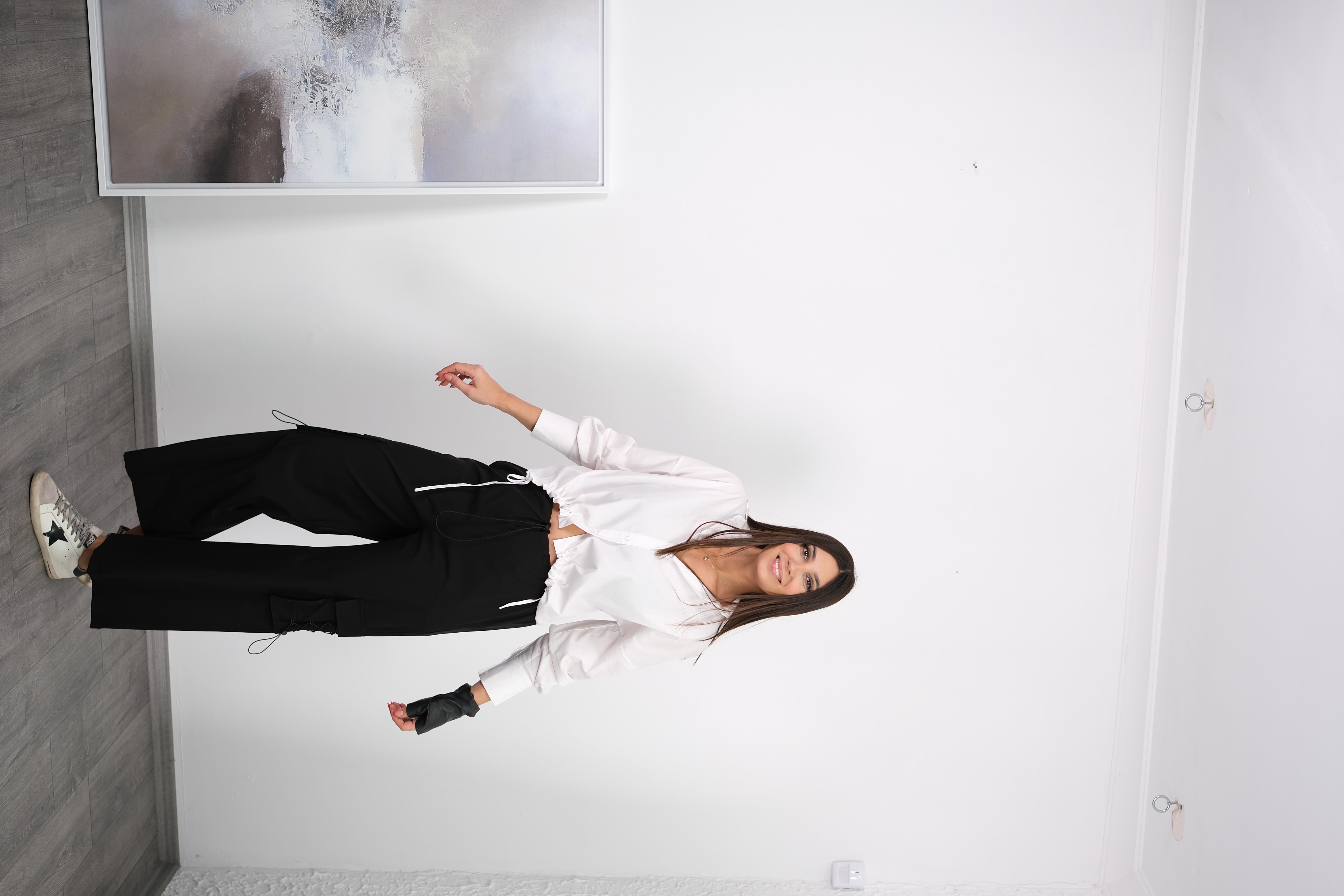 CHANG SİYAH TASARIM PANTOLON