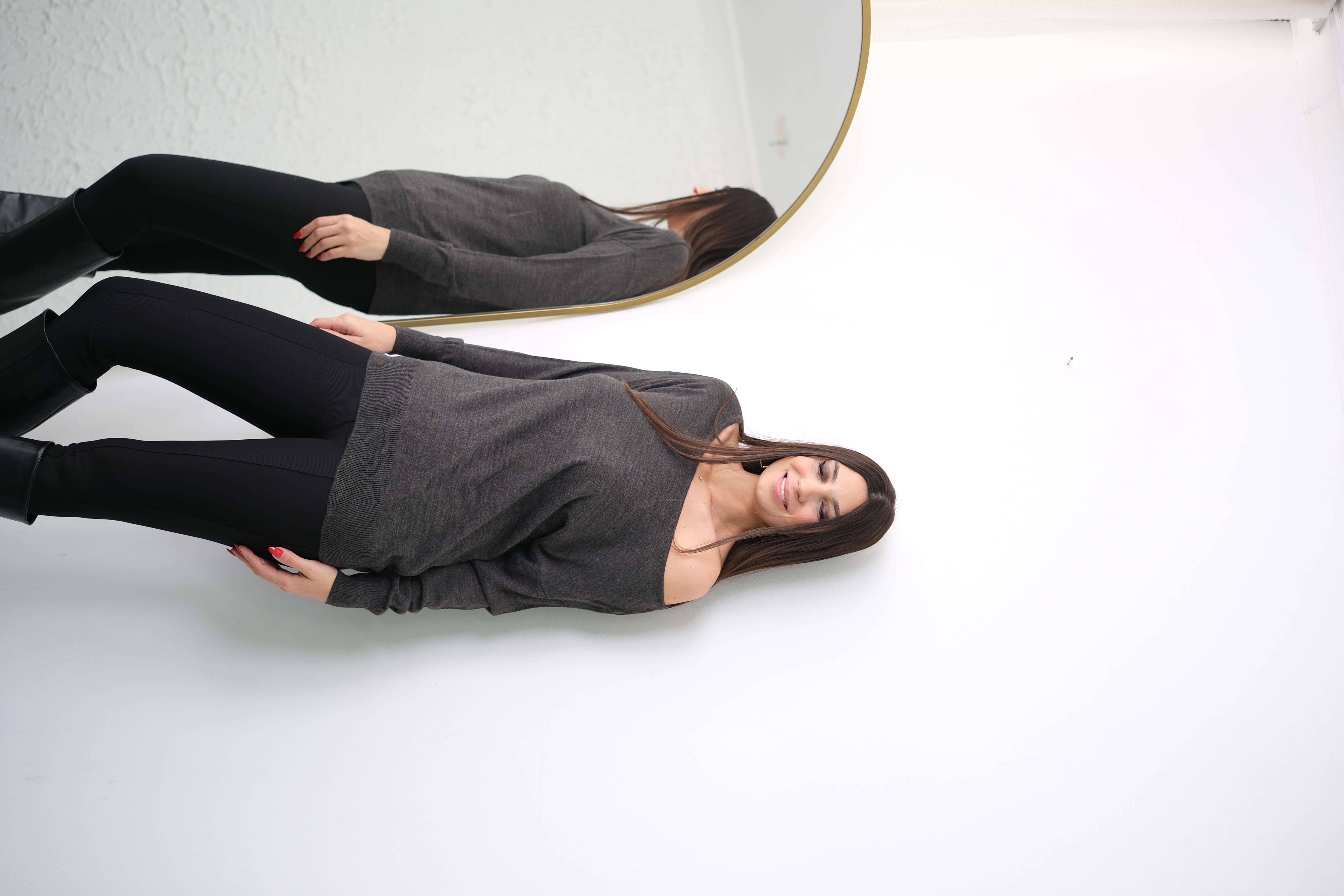 DELLA ANTRASİT KAYIK YAKA BLUZ