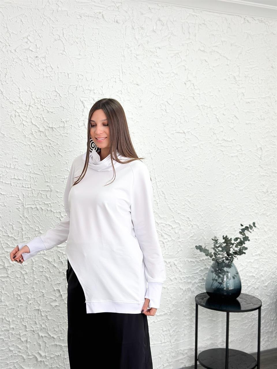 DESTİN BEYAZ TASARIM SWEATSHIRT