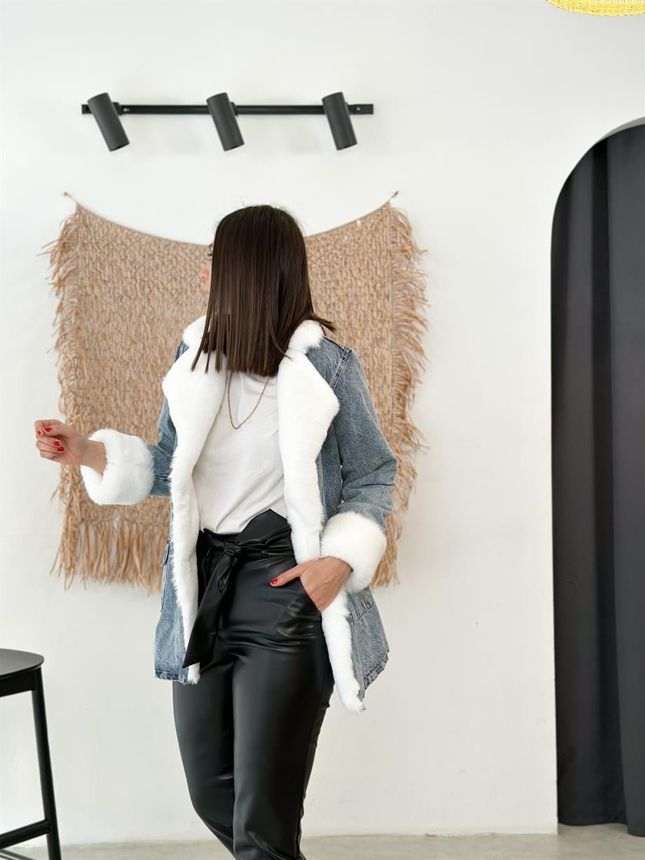 DNAYER KÜRKLÜ UZUN KOT MONT