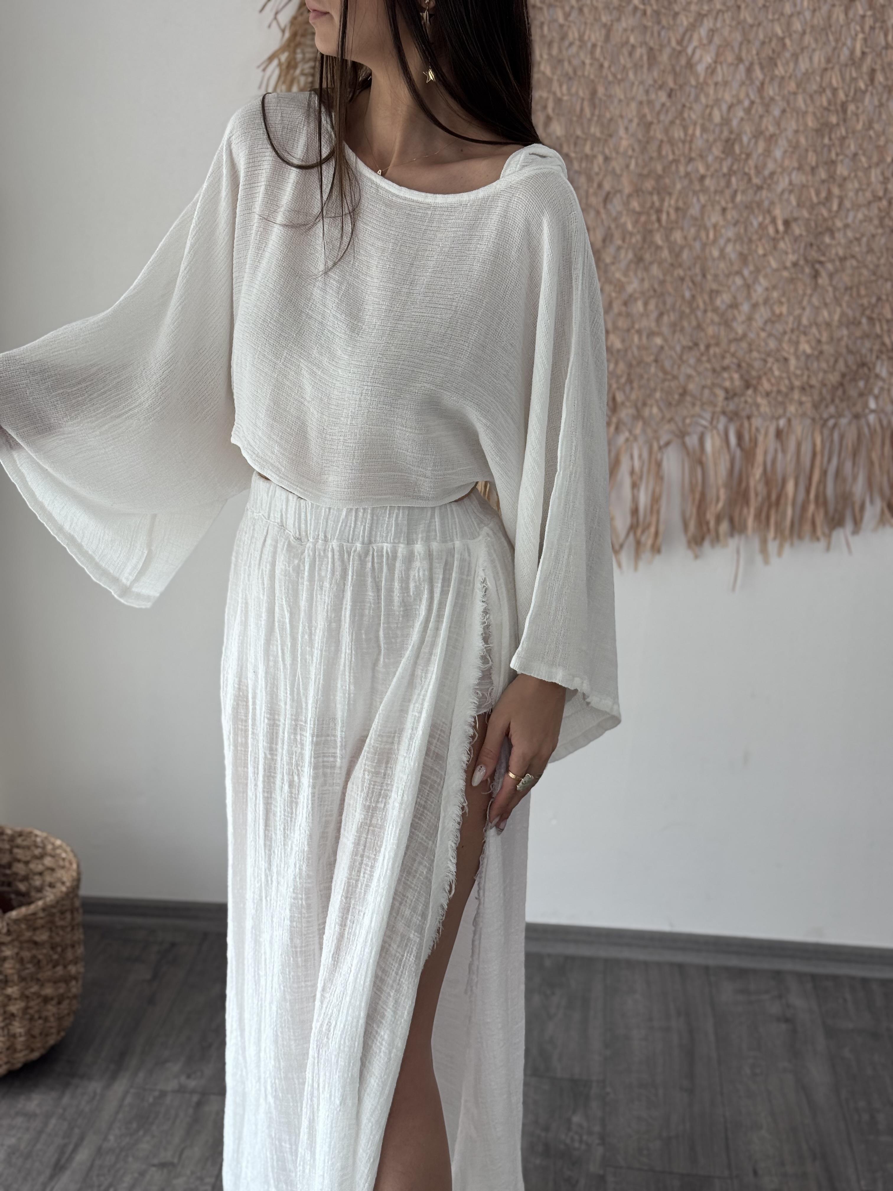 DUBAİ BEYAZ ŞORTLU ETEK