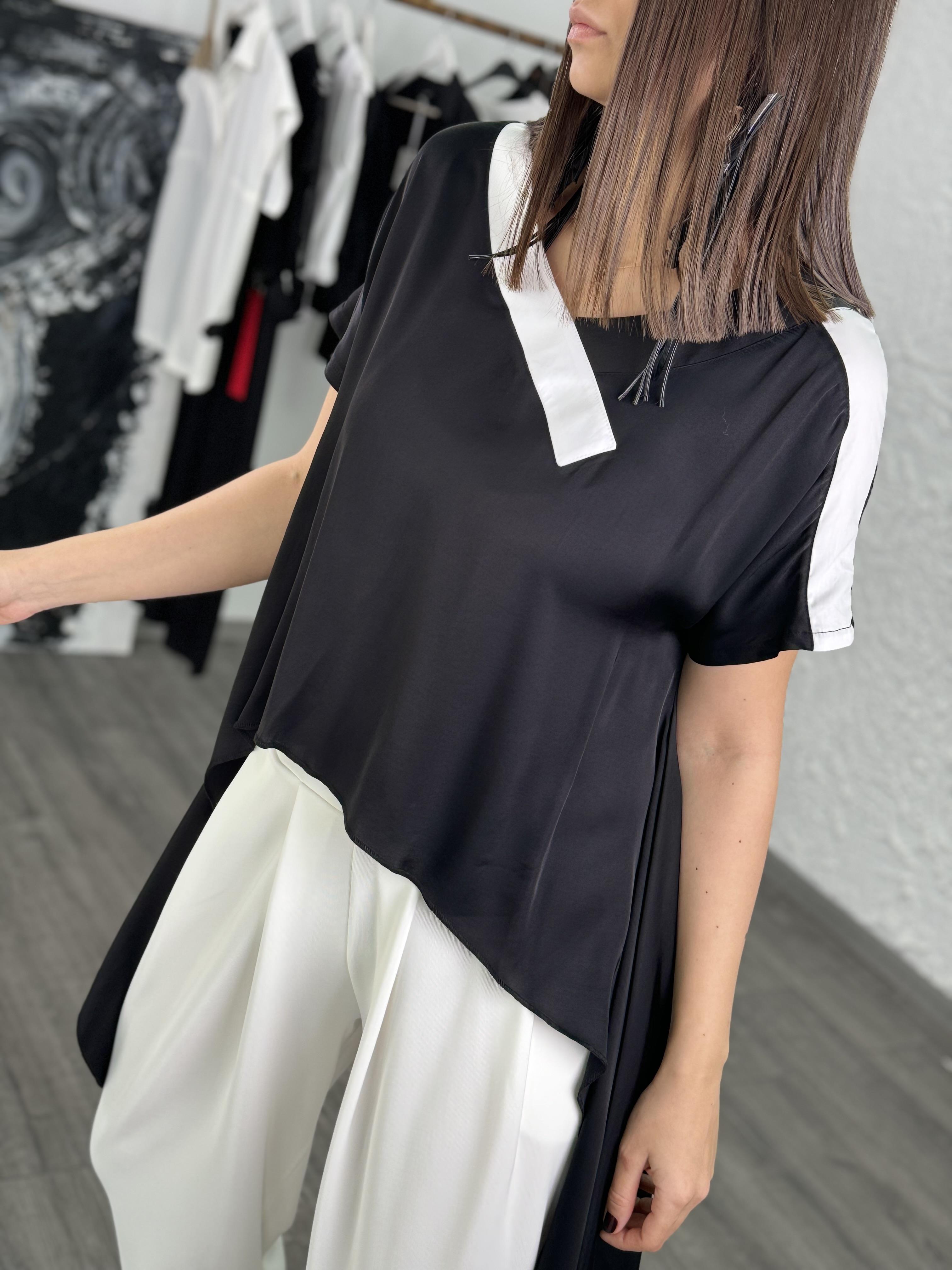 ELİZA SİYAH TASARIM BLUZ