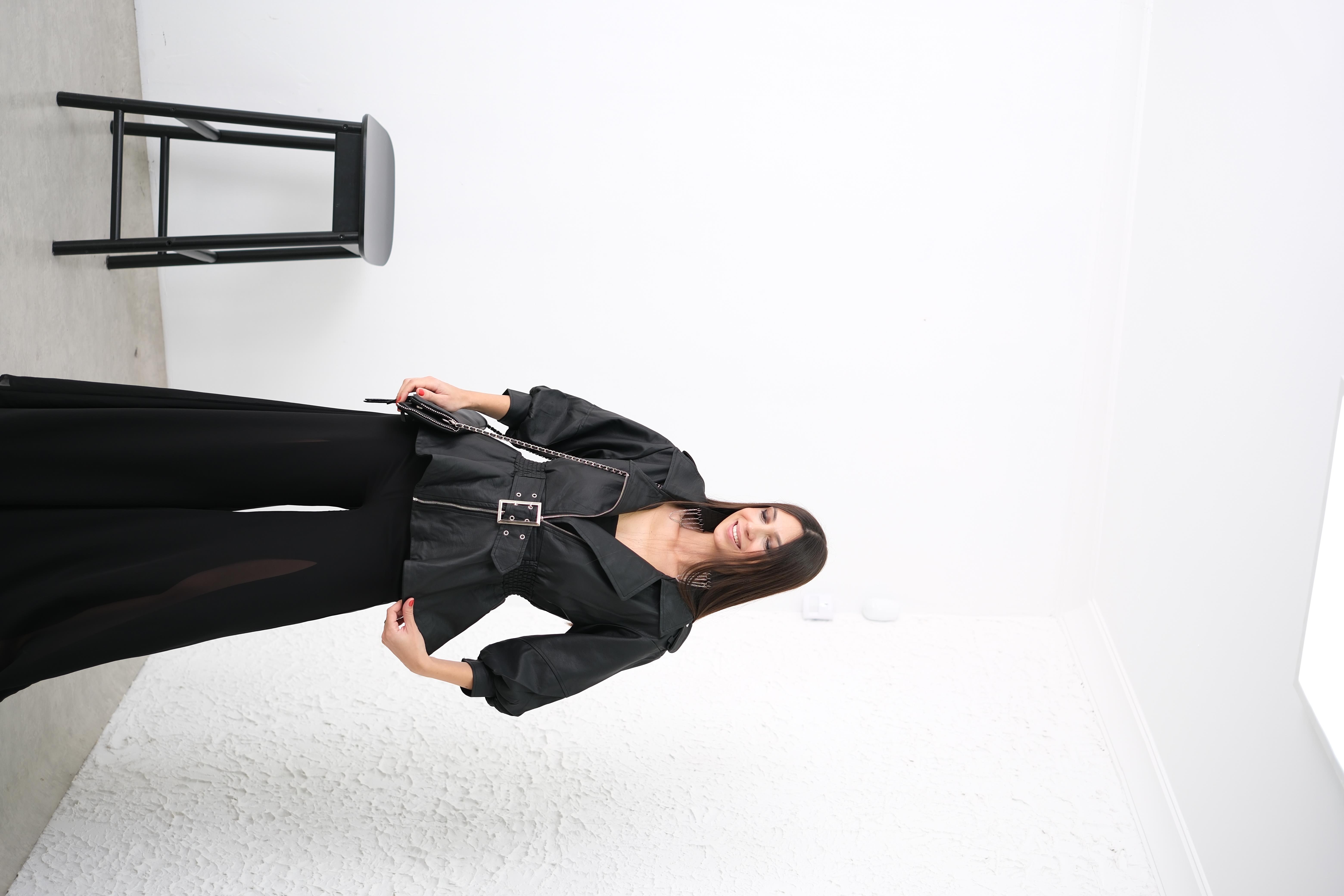 ELLA DERİ TASARIM CEKET BLUZ