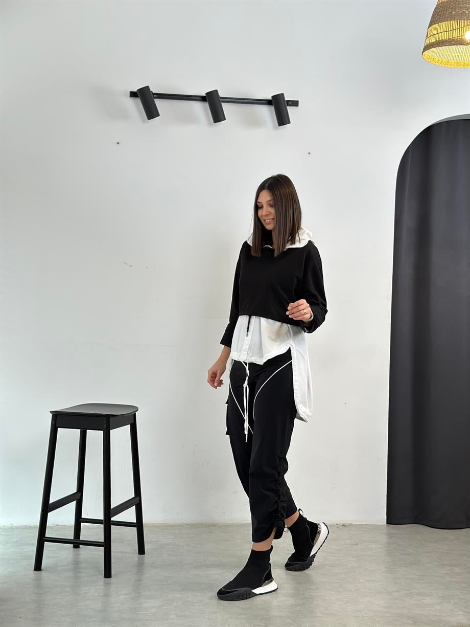 ELROND SİYAH TASARIM PANTOLON