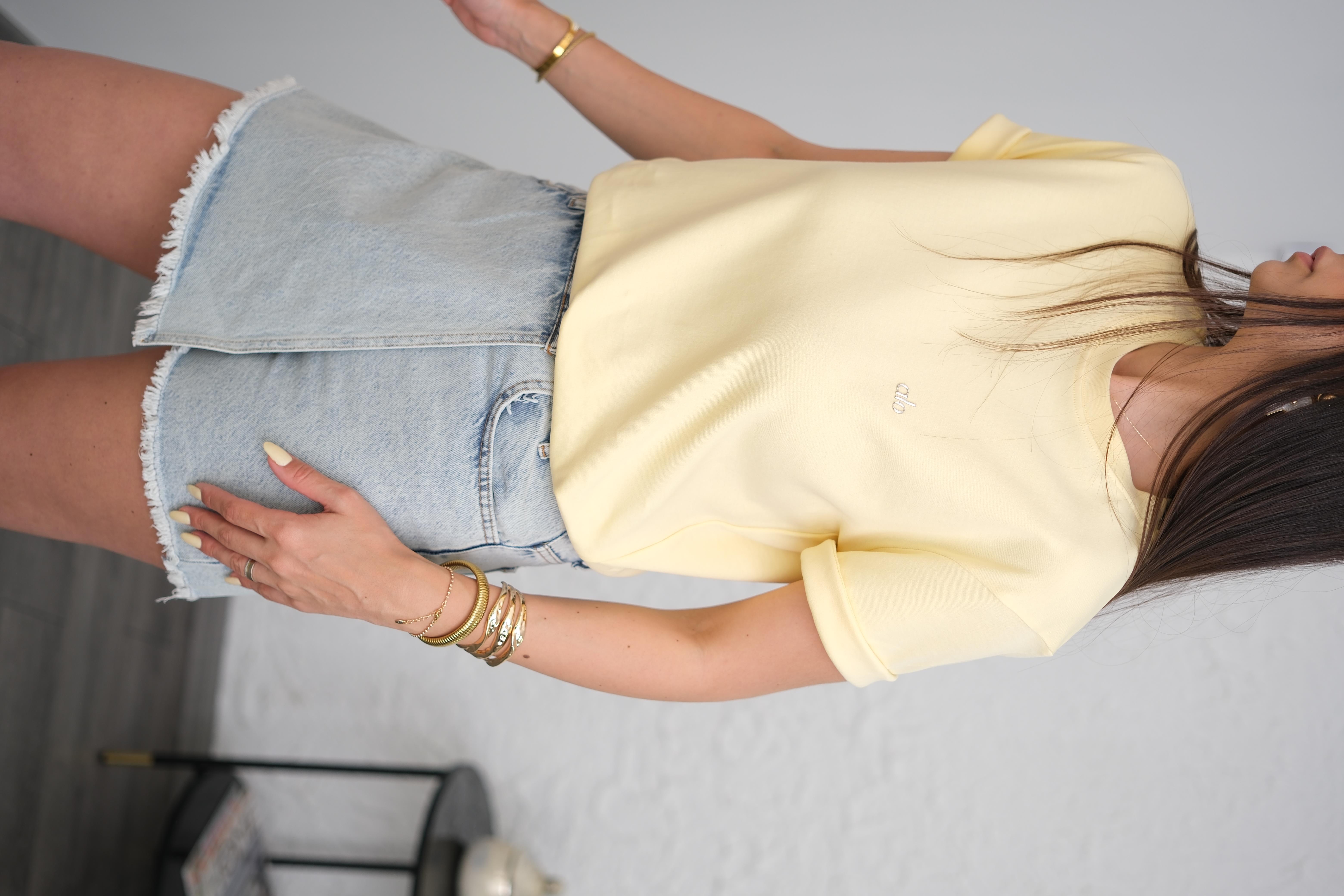 ELYA KAPAKLI JEAN ŞORT ETEK