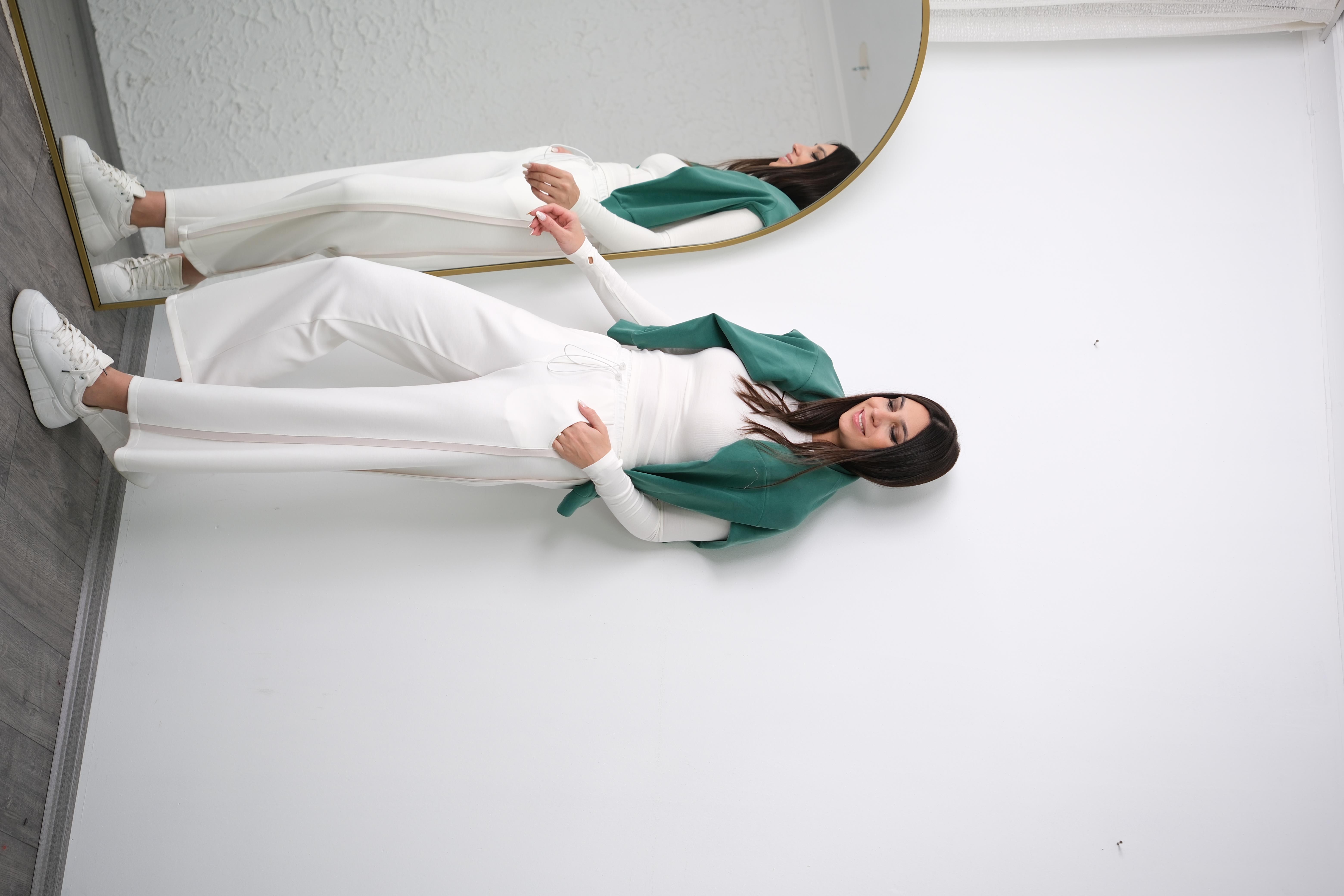 FEMME BEYAZ MODAL PANTOLON