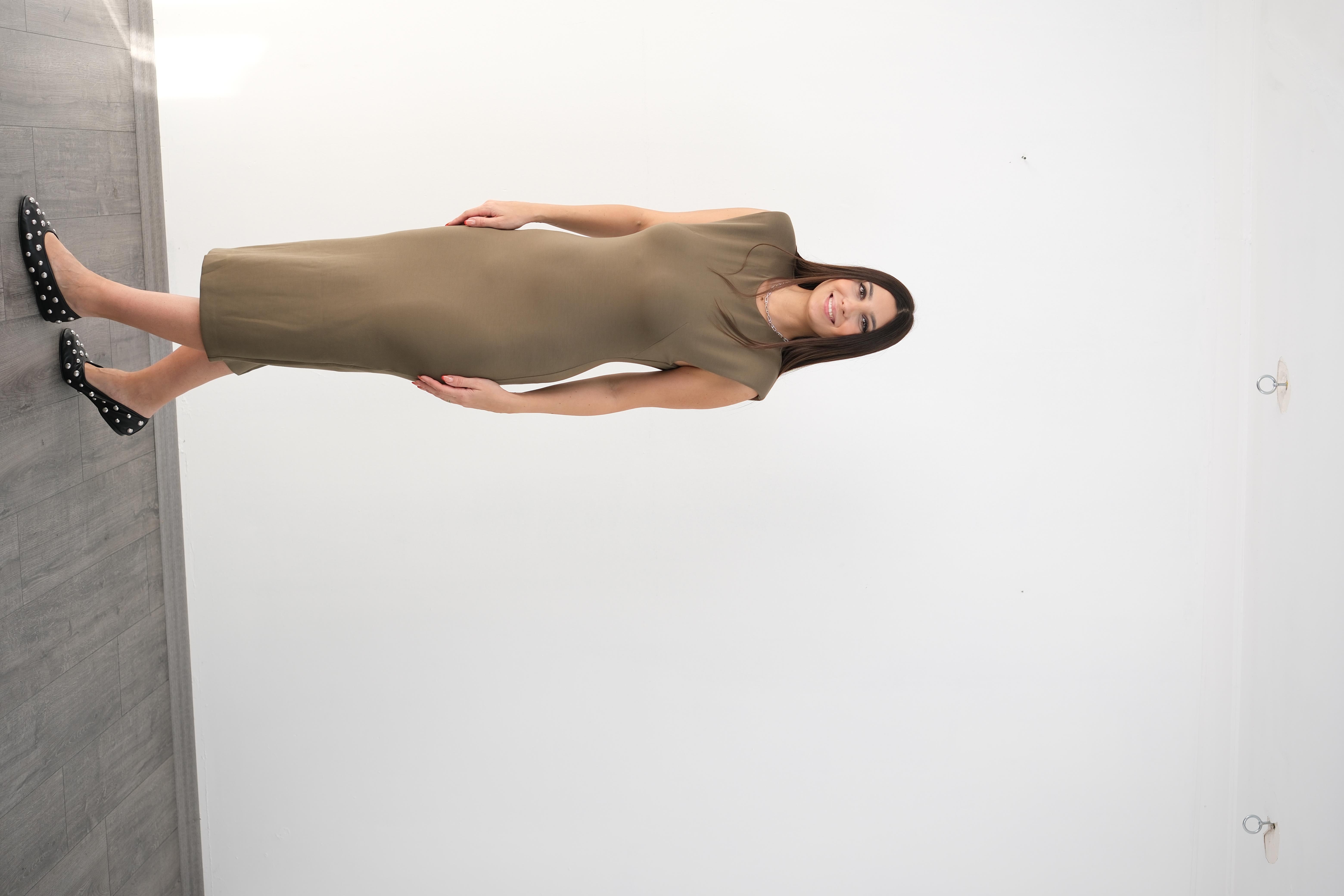 FLOW HAKİ MAXİ ELBİSE