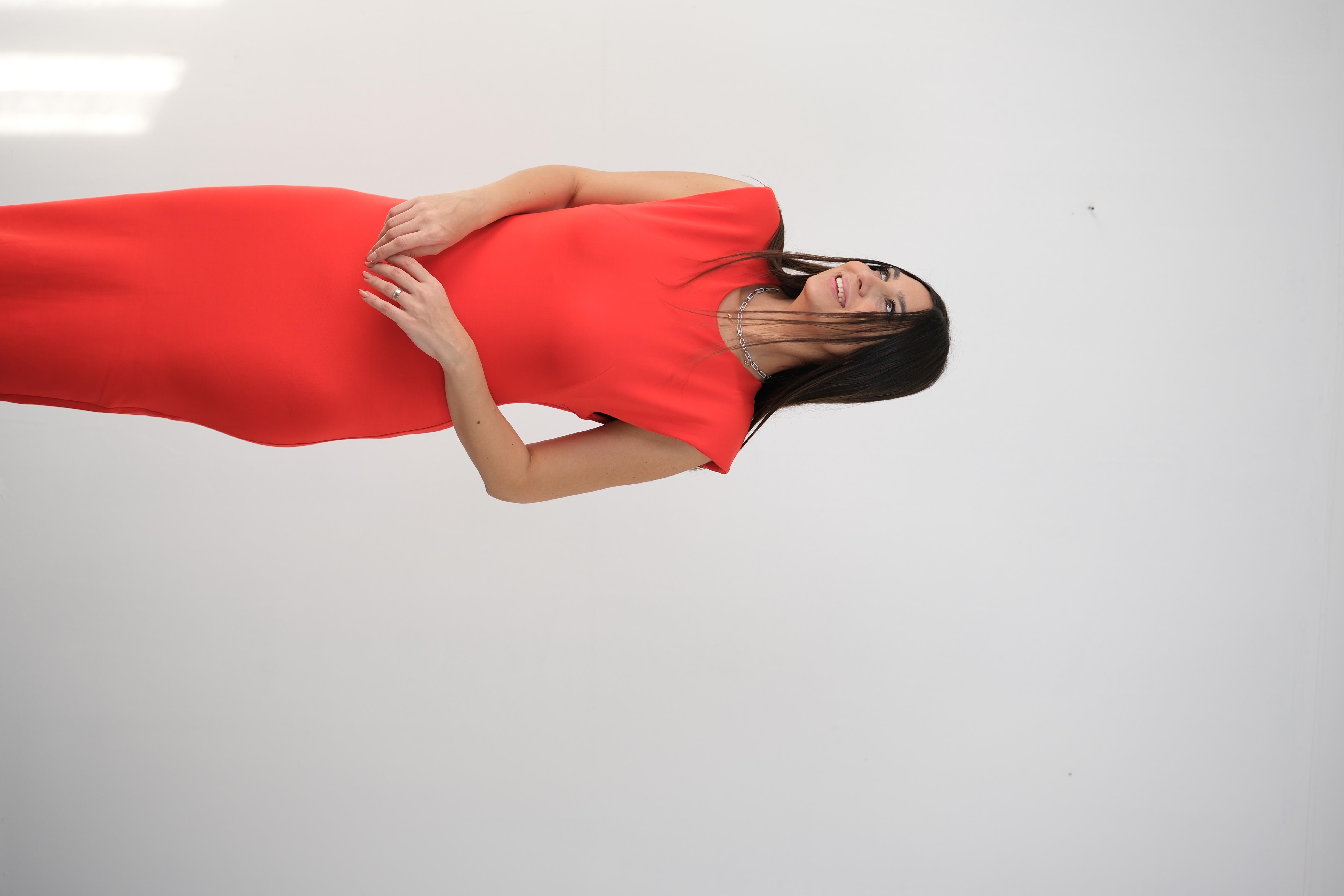 FLOW KIRMIZI MAXİ ELBİSE