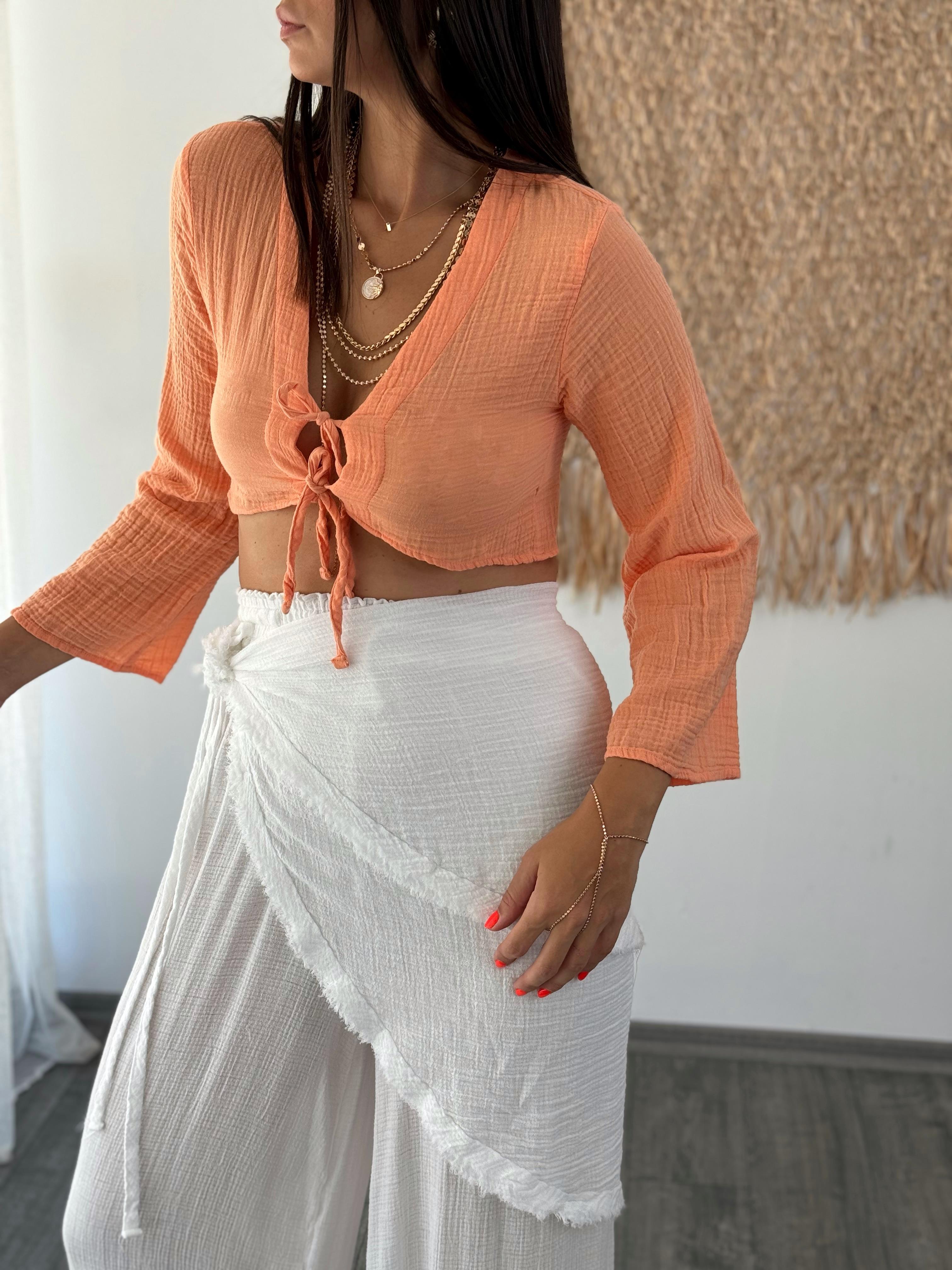 GOLDEN SOMON CROP BLUZ