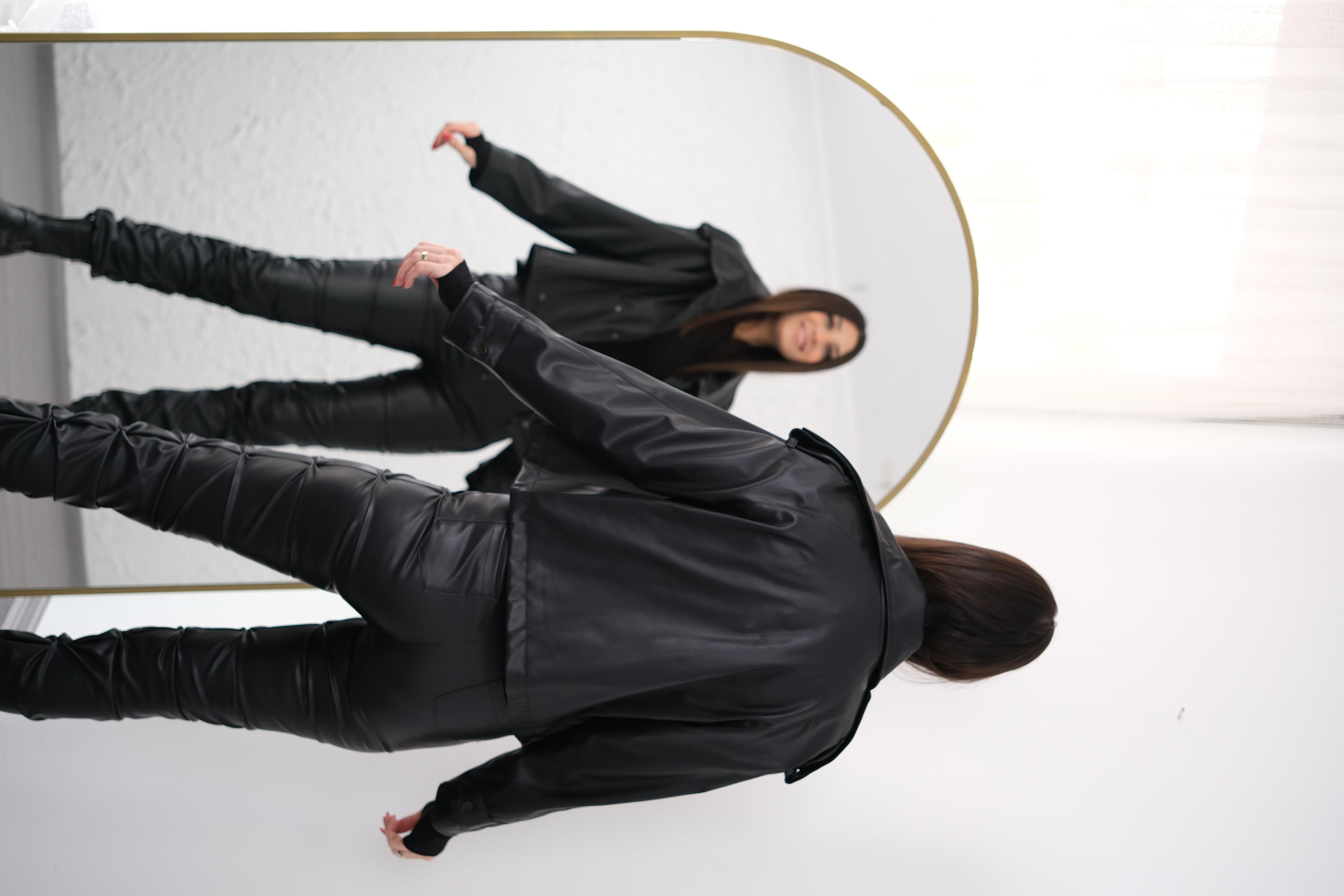 GOOD SİYAH TASARIM DERİ CEKET