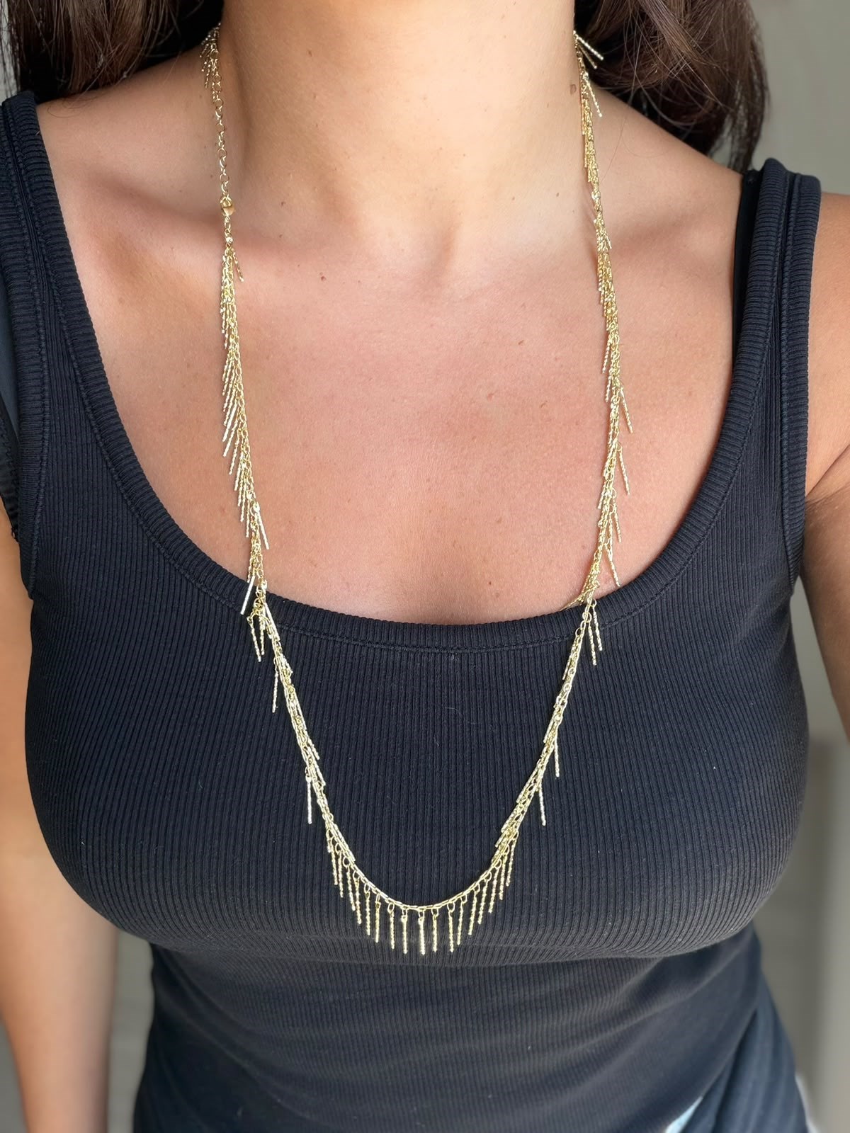 HAZEL SAÇAKLI GOLD KOLYE