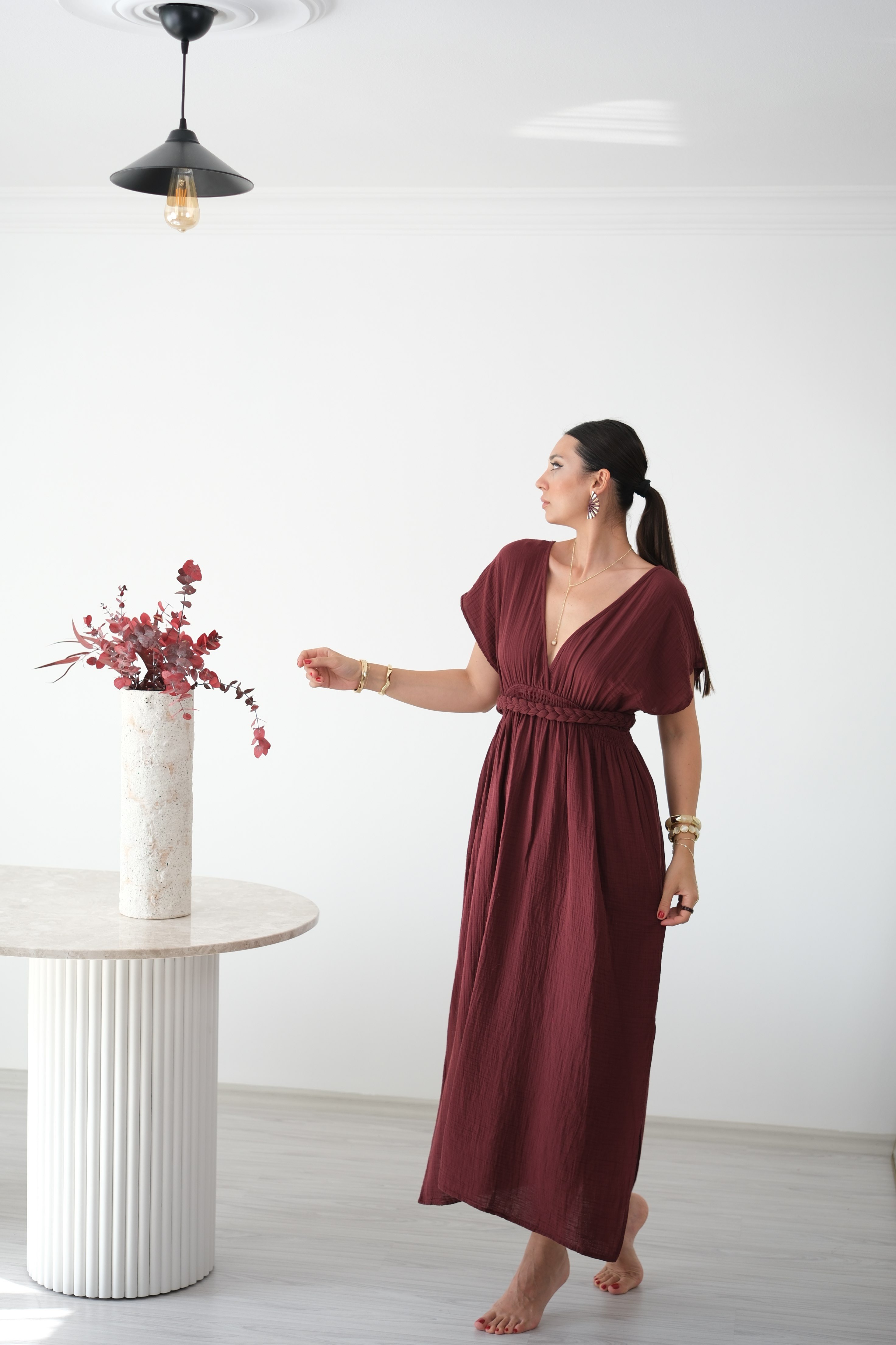 HELEN BORDO MÜSLİLN ELBİSE