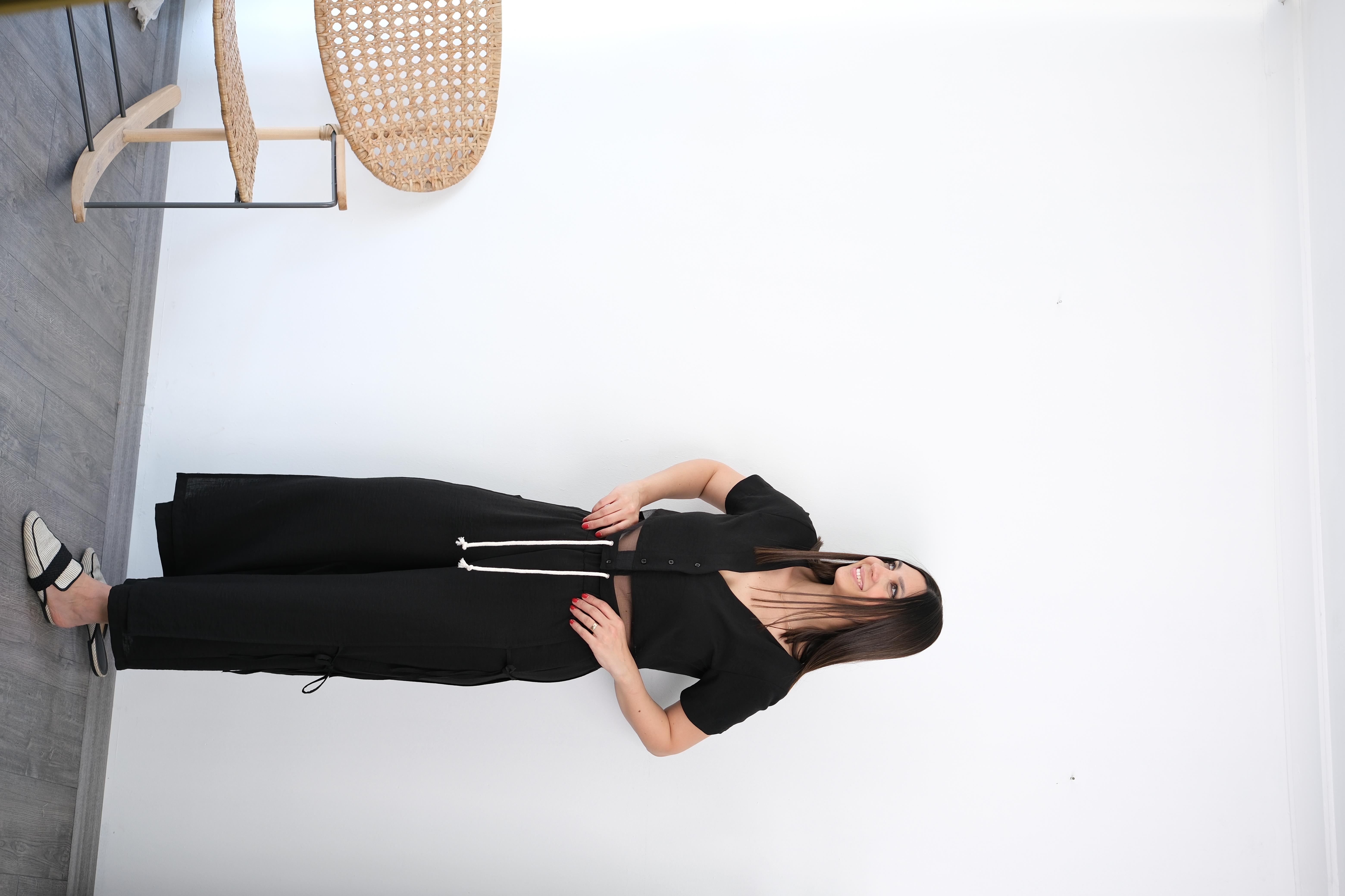 HENA SİYAH TASARIM BLUZ