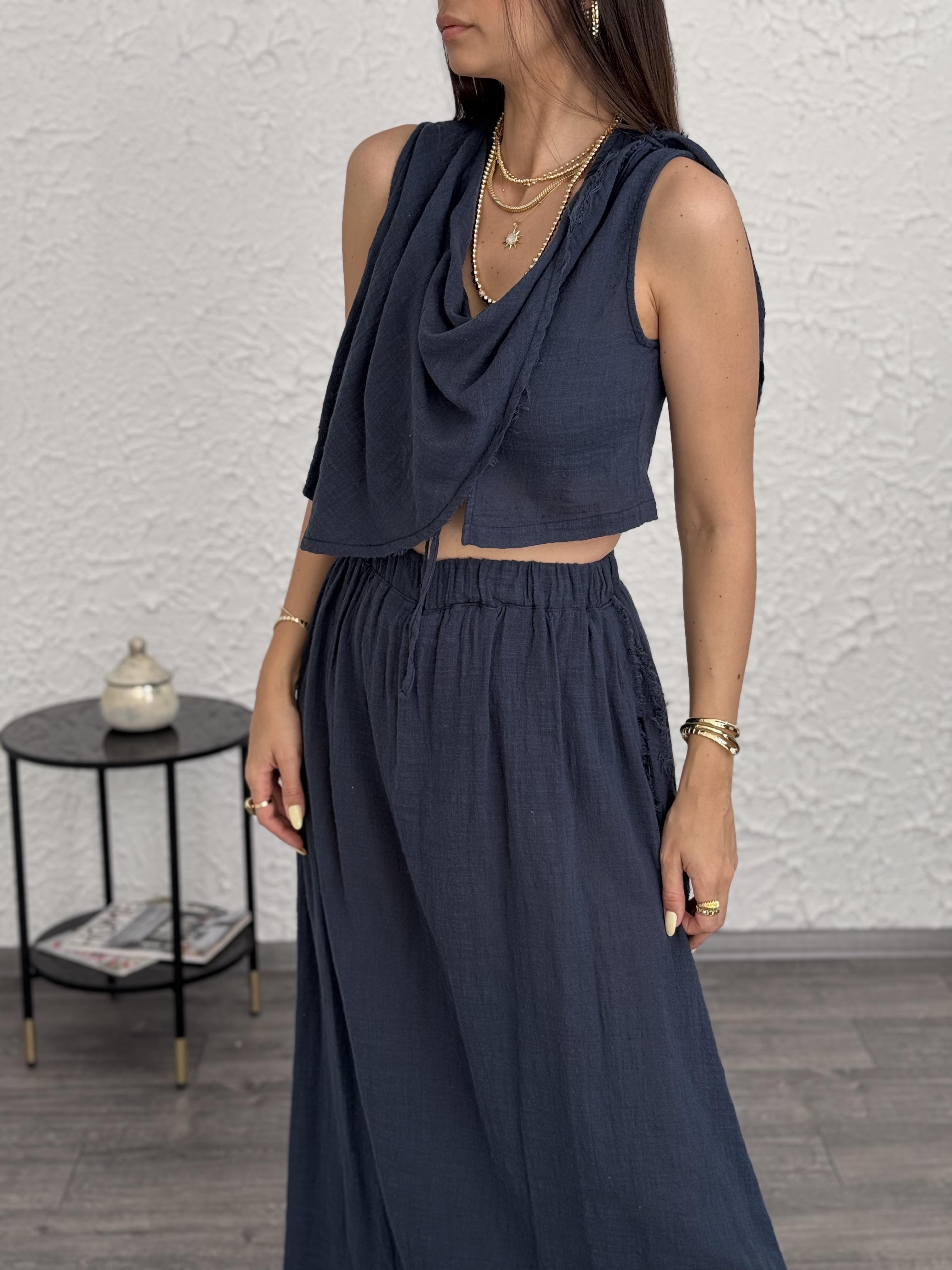 HERN TASARIM PETROL BLUZ