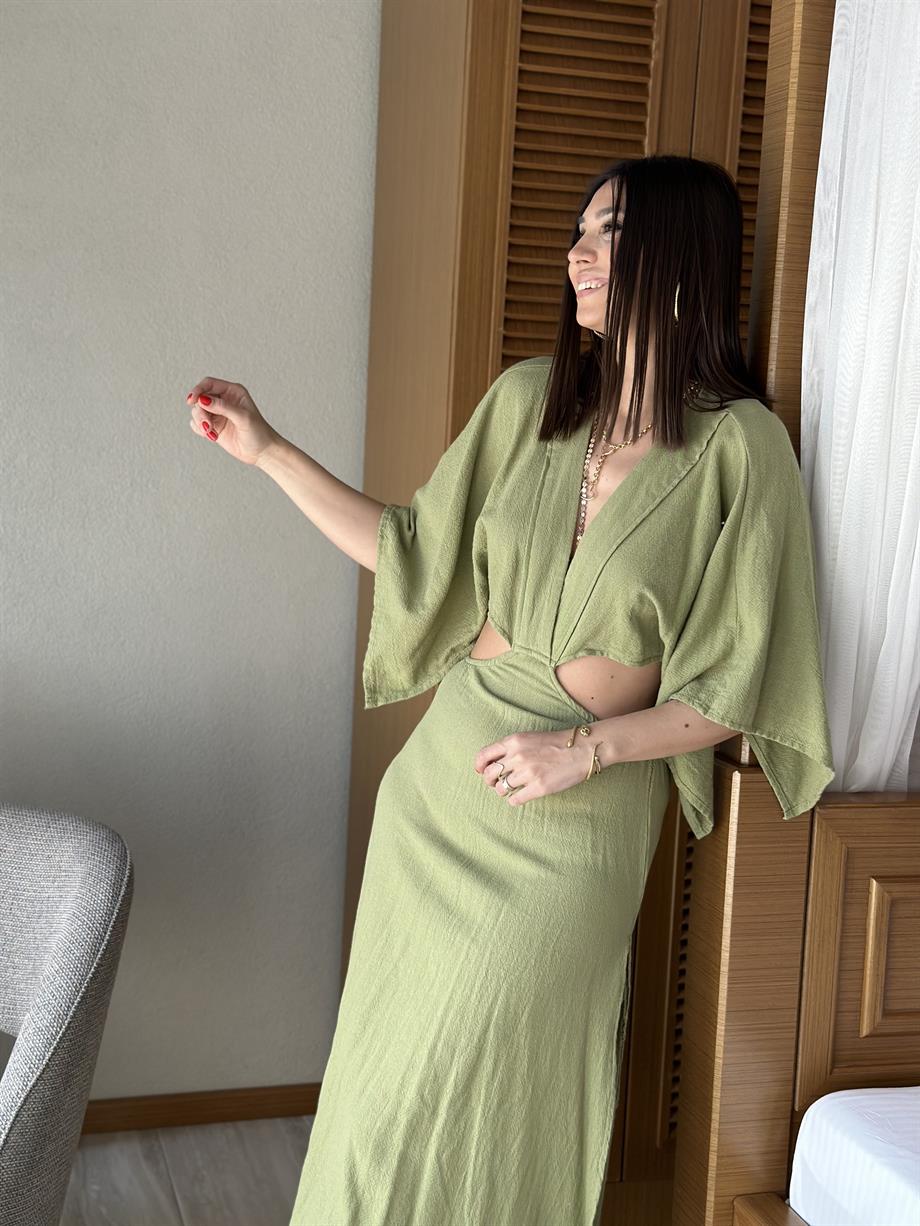 İBİZA TASARIM SAGE GREEN ELBİSE