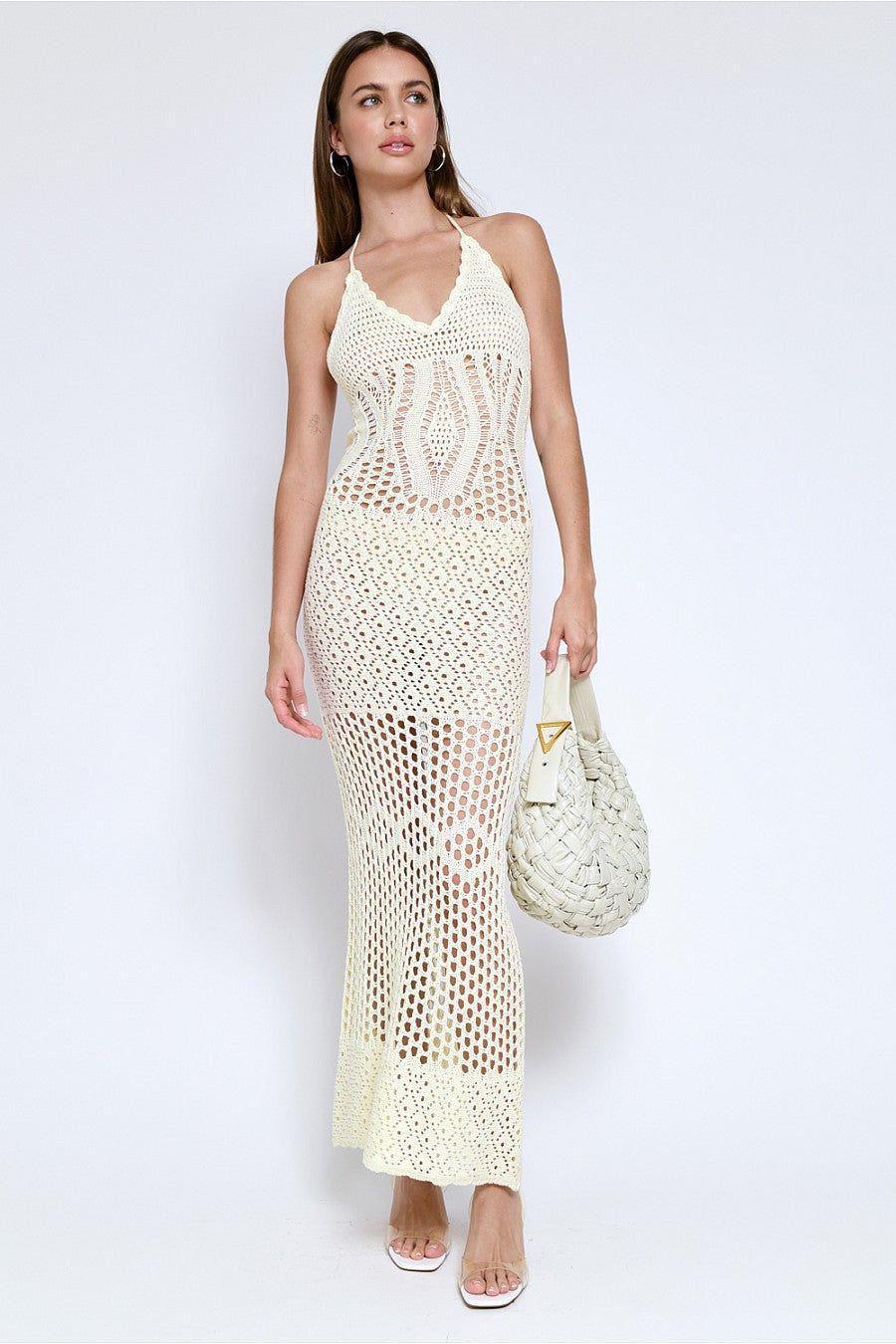 İNZA ÖRGÜ DANTEL ELBİSE