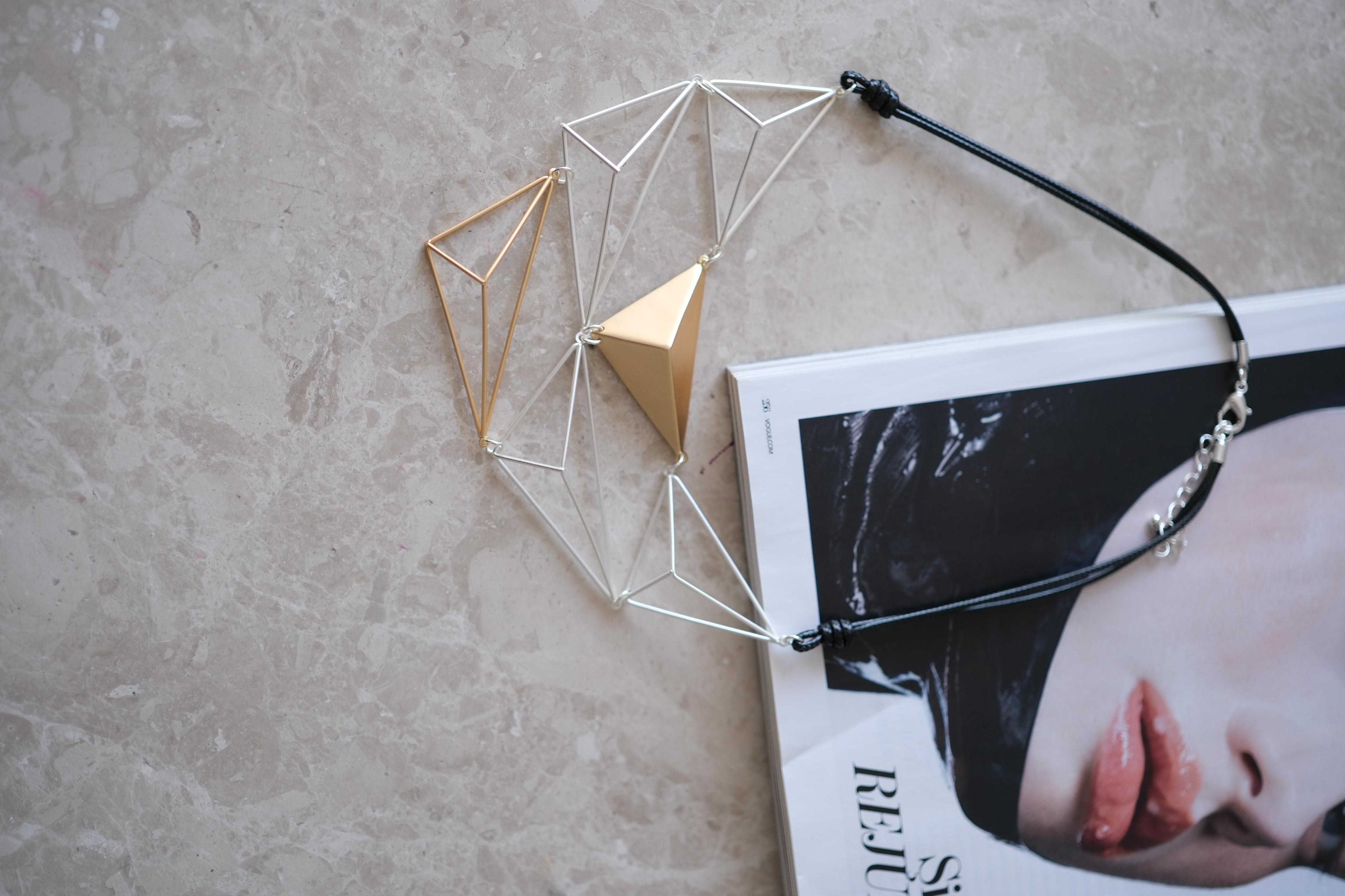 JOVİE GOLD GÜMÜŞ GEOMETRİK KOLYE