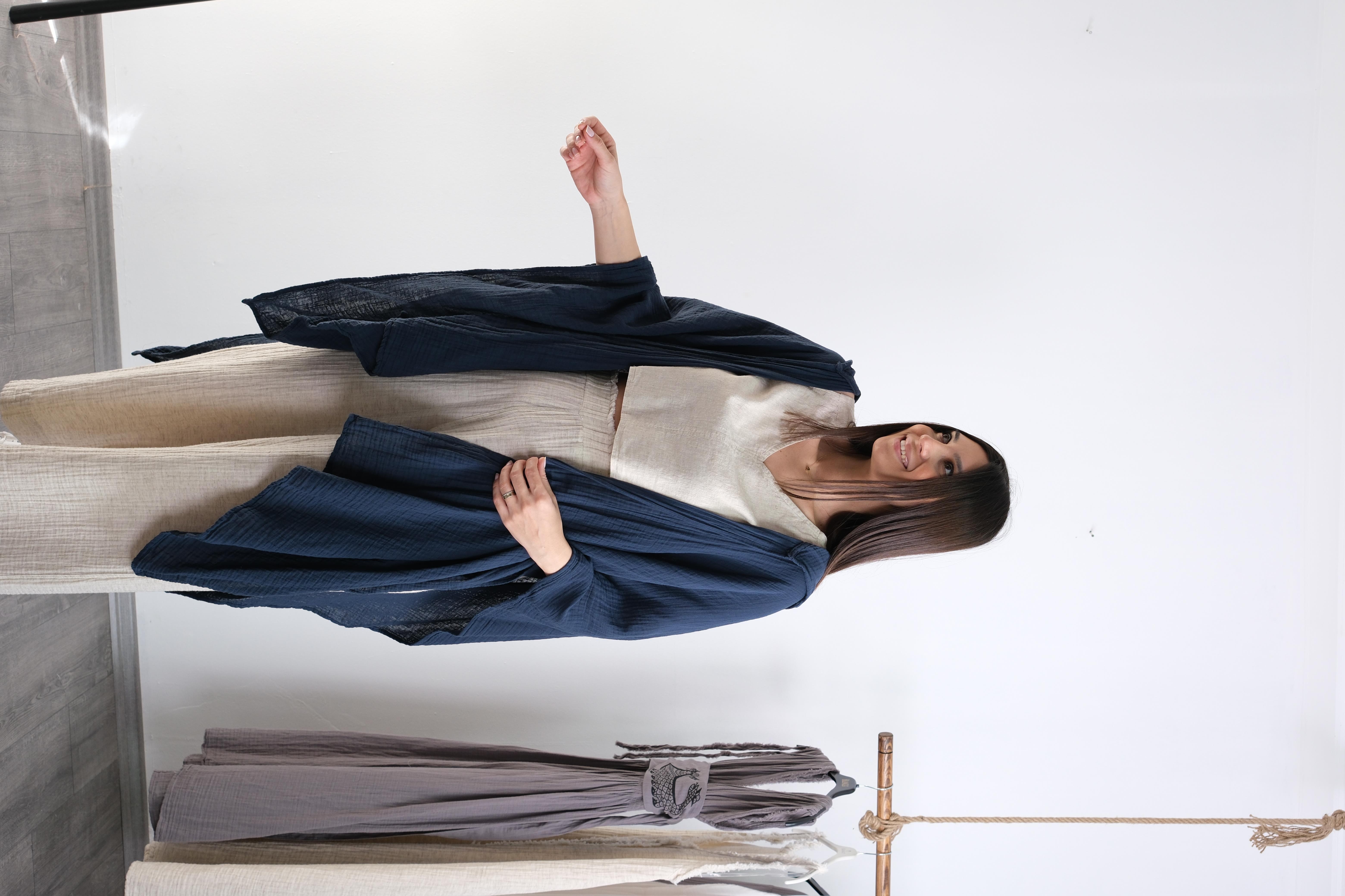 KAPŞONLU PETROL MAVİ PELERİN