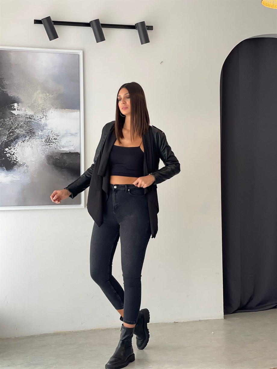 KENASE KOYU ANTRASİT LİKRALI JEAN