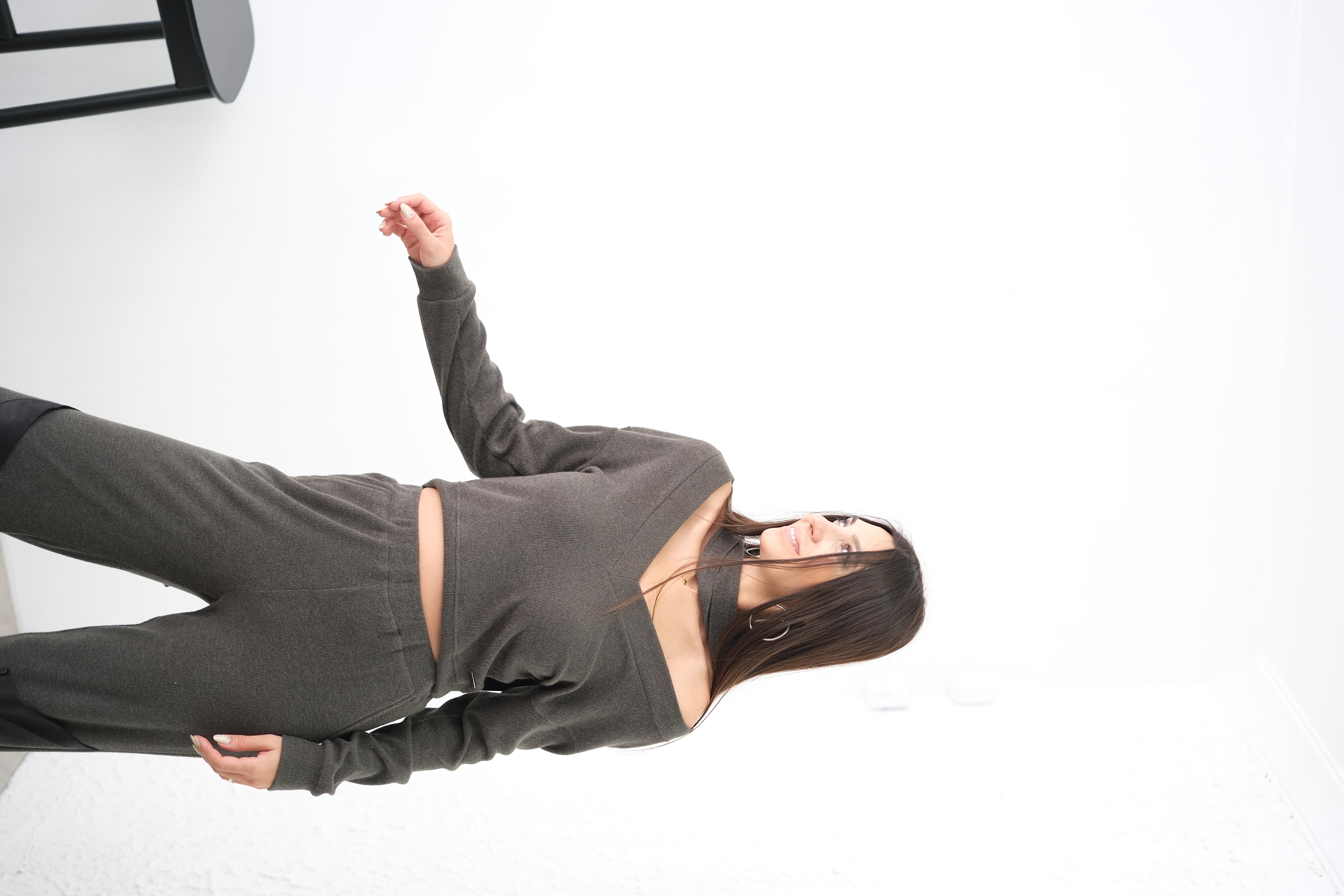 LASA ŞAL DETAYLI YEŞİL BLUZ