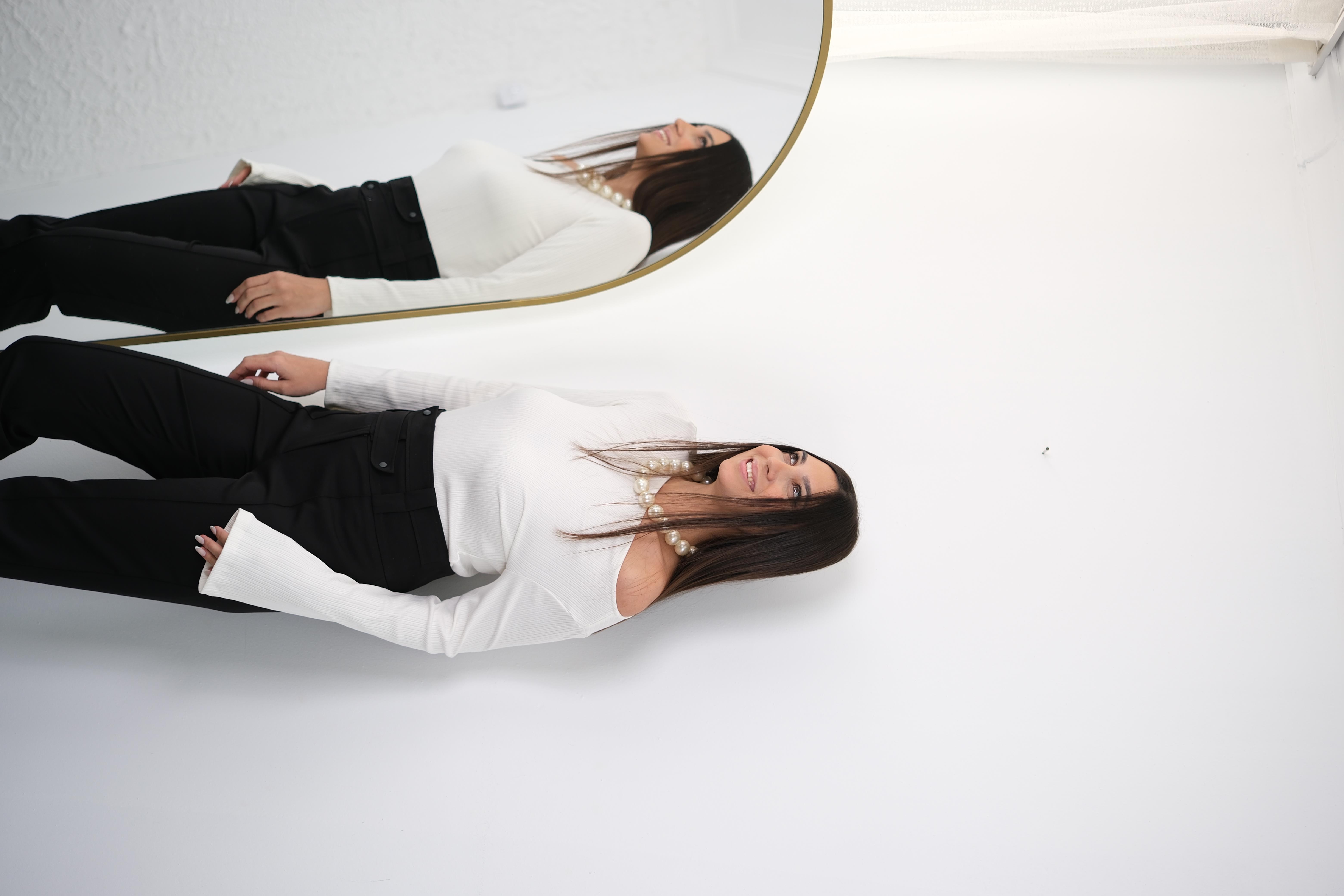 LENY BEYAZ BASİC BLUZ