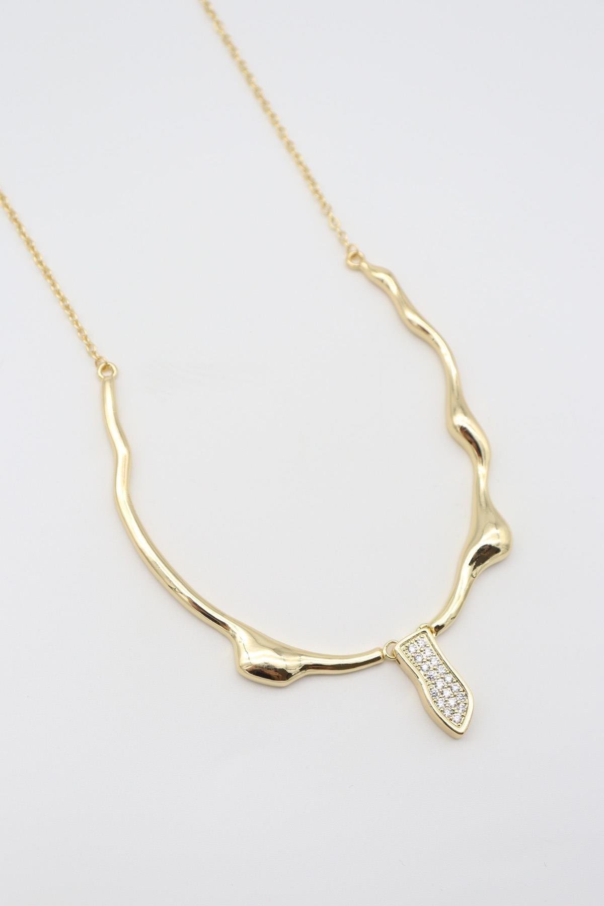 LİLA KEMİK UÇLU ZİNCİR KOLYE