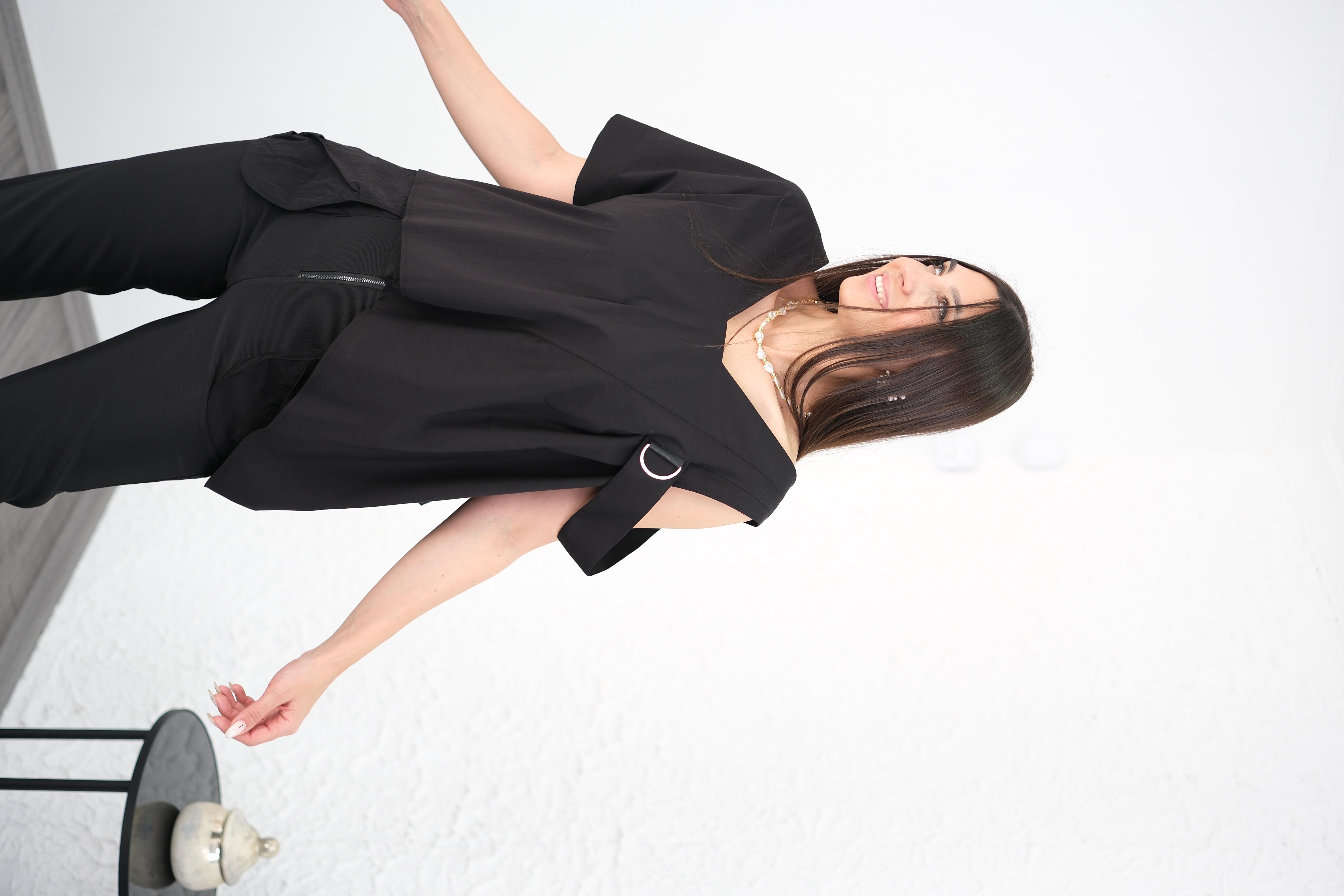 LİLİTH SİYAH TASARIM BLUZ