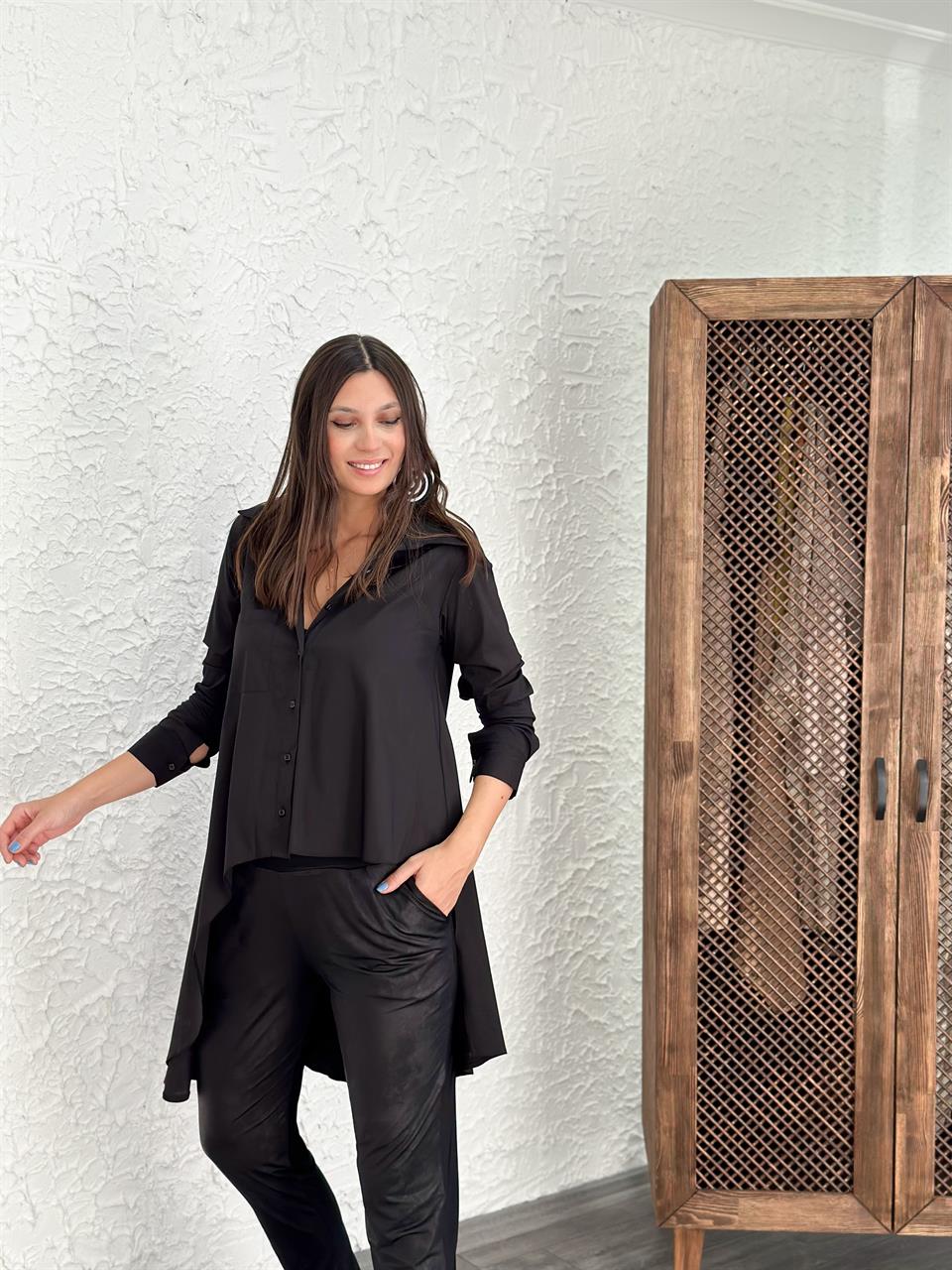 LOS SİYAH TASARIM GÖMLEK