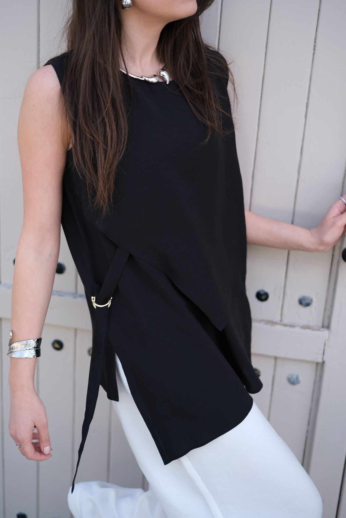 LUNE BLOOM SİYAH TASARIM BLUZ