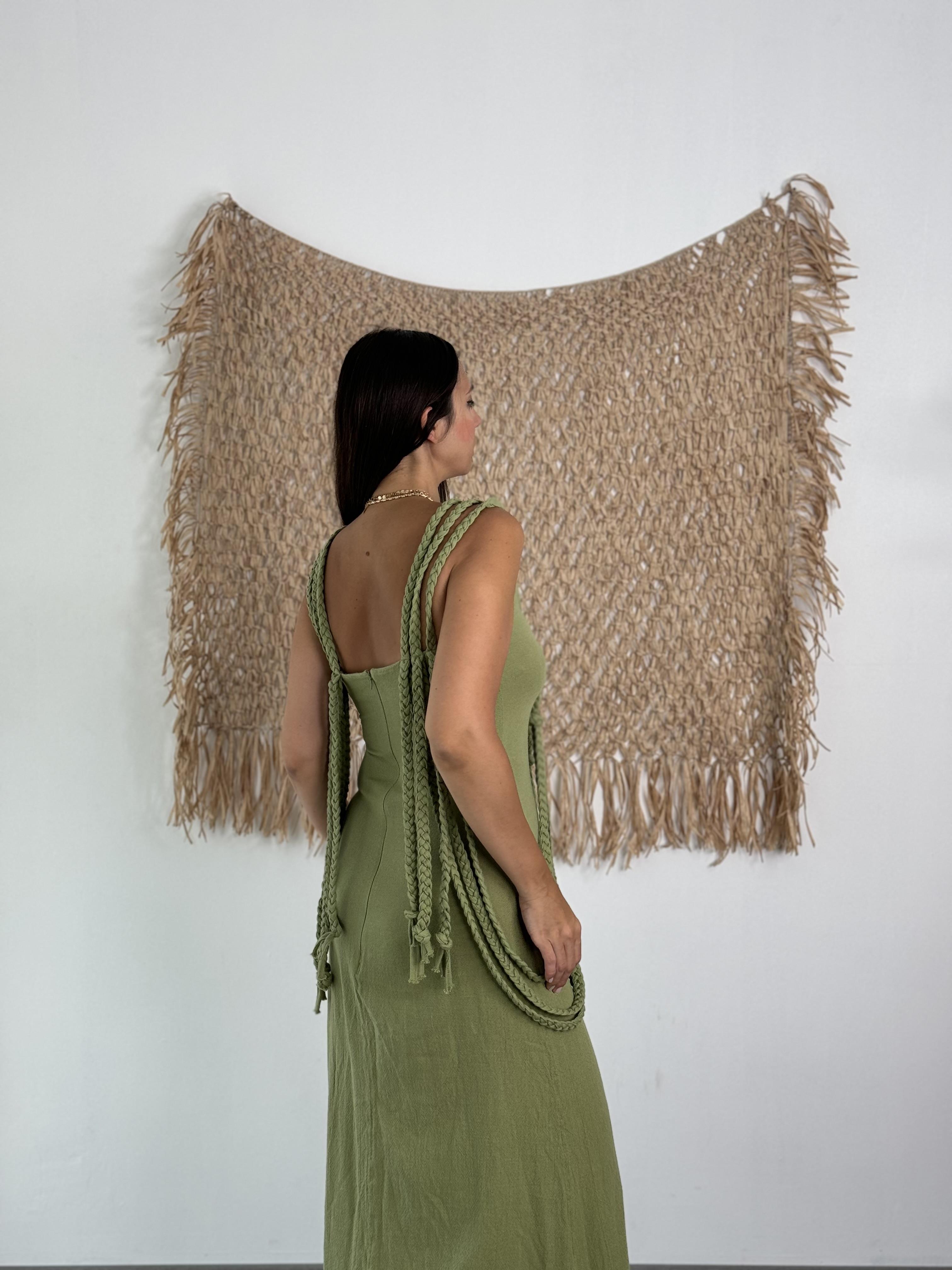 LUVİ SAGE GREEN TASARIM ELBİSE