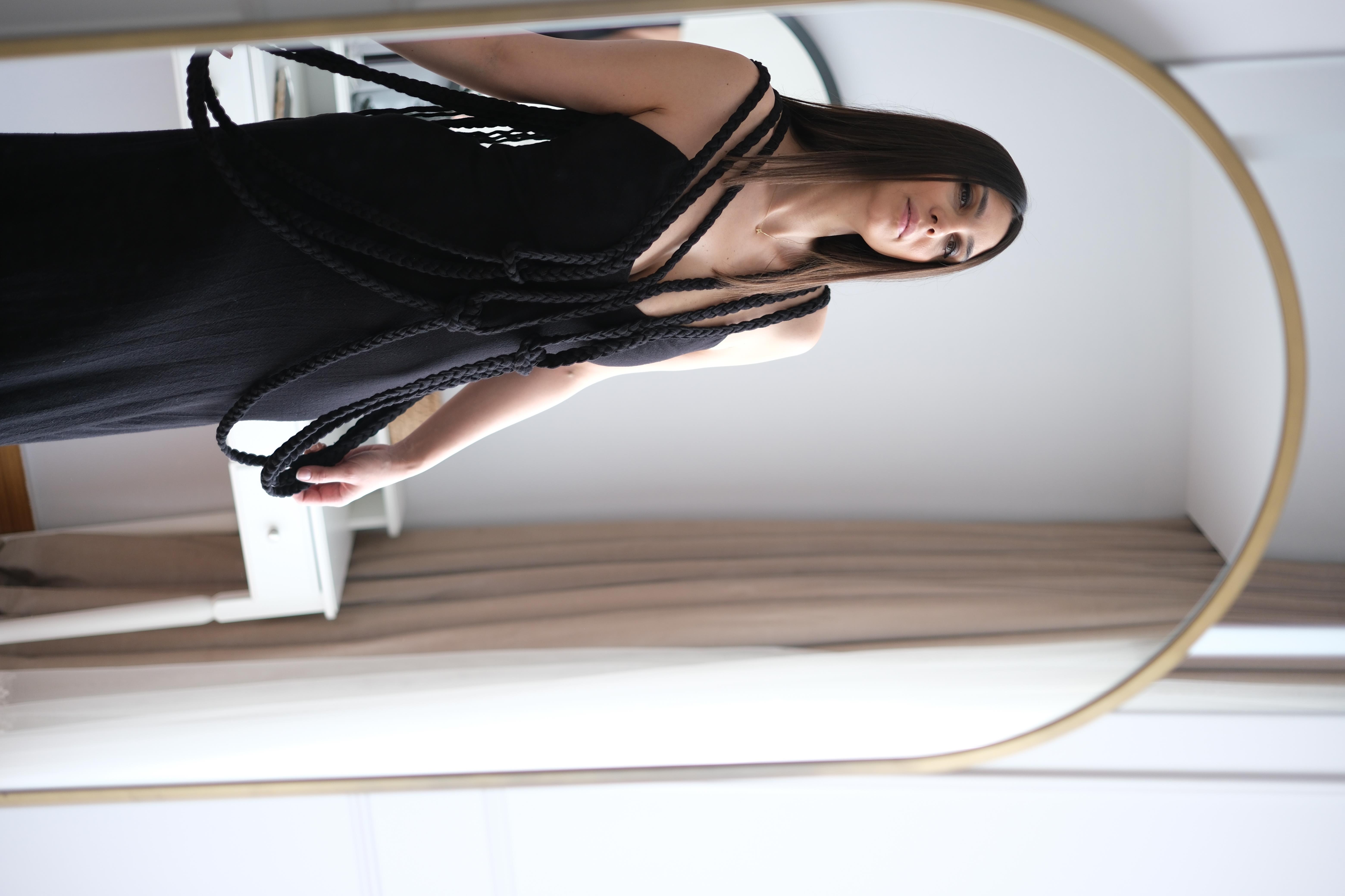 LUVİ SİYAH TASARIM ELBİSE