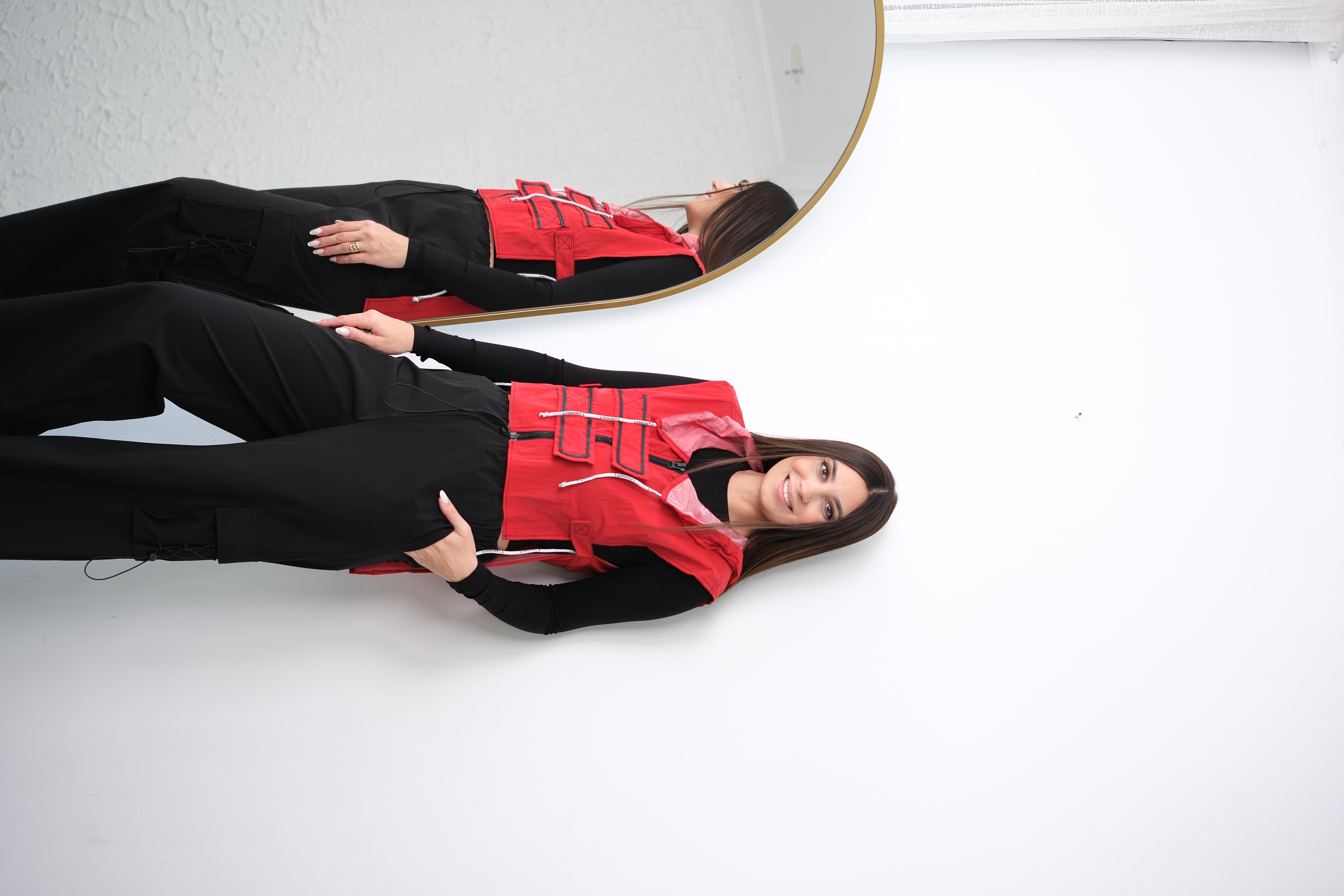 MAJE KIRMIZI TASARIM YELEK