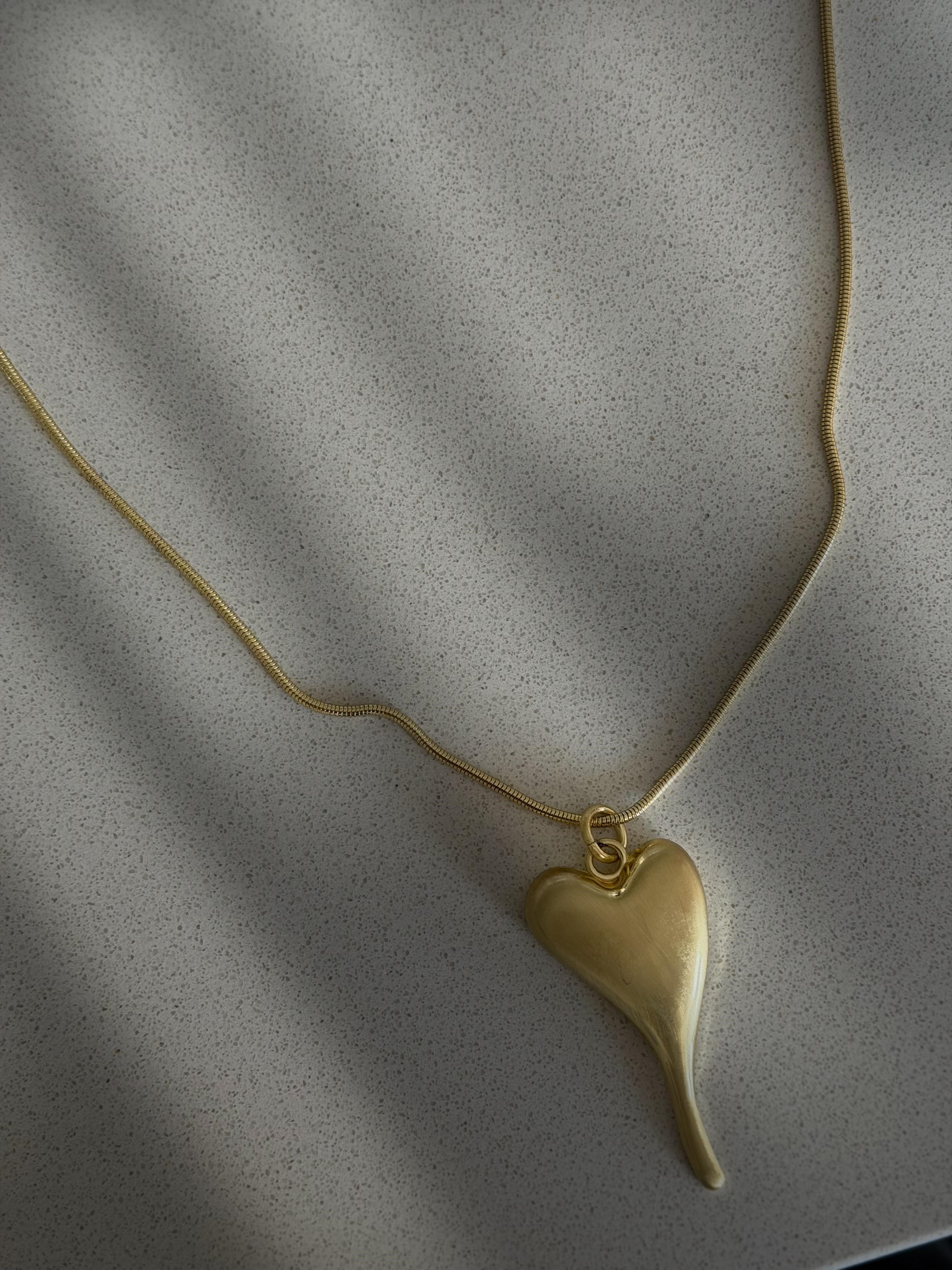 MANTA GOLD ERİMİŞ KALP KOLYE