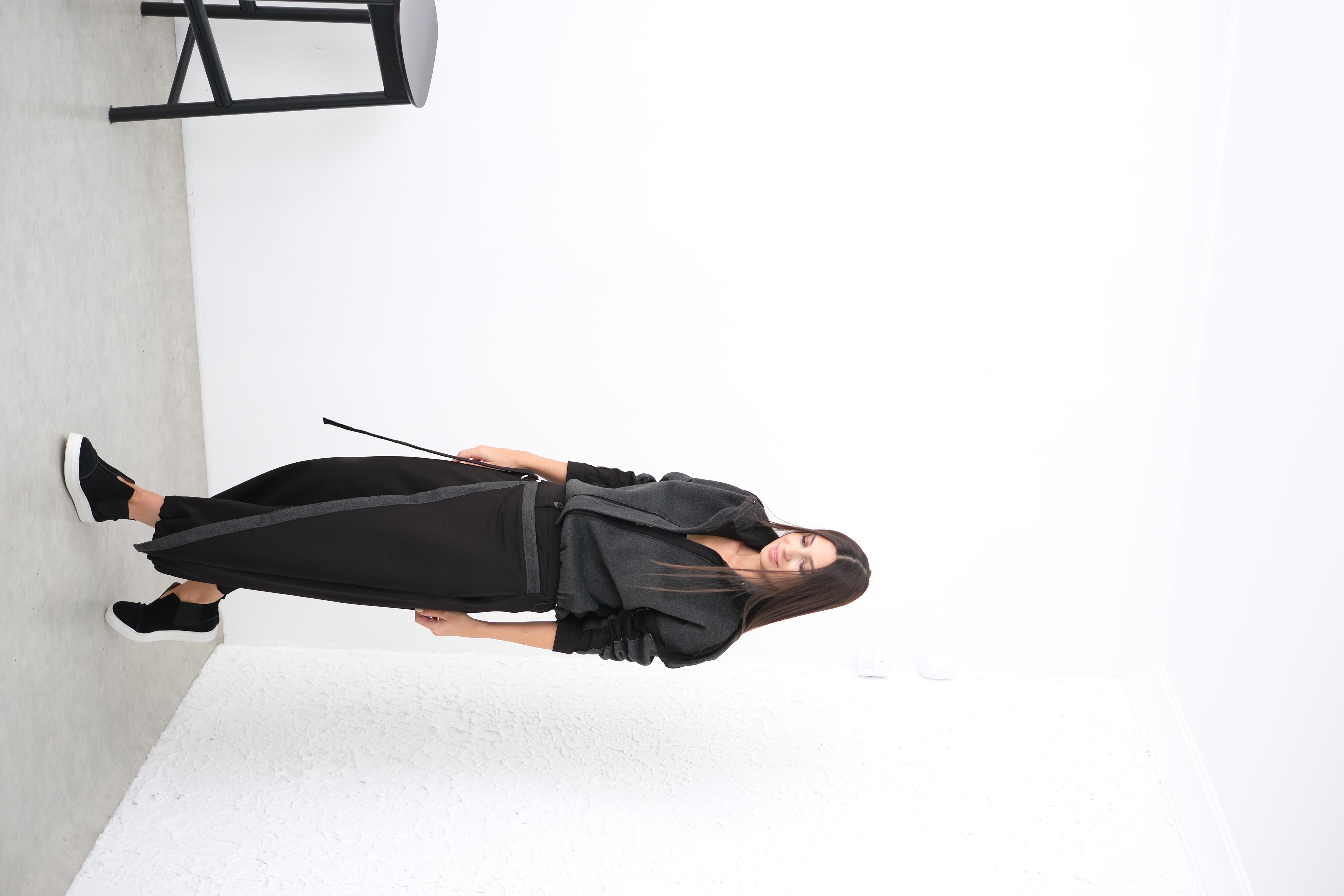 MARTA ANTRASİT DETAYLI CEKET