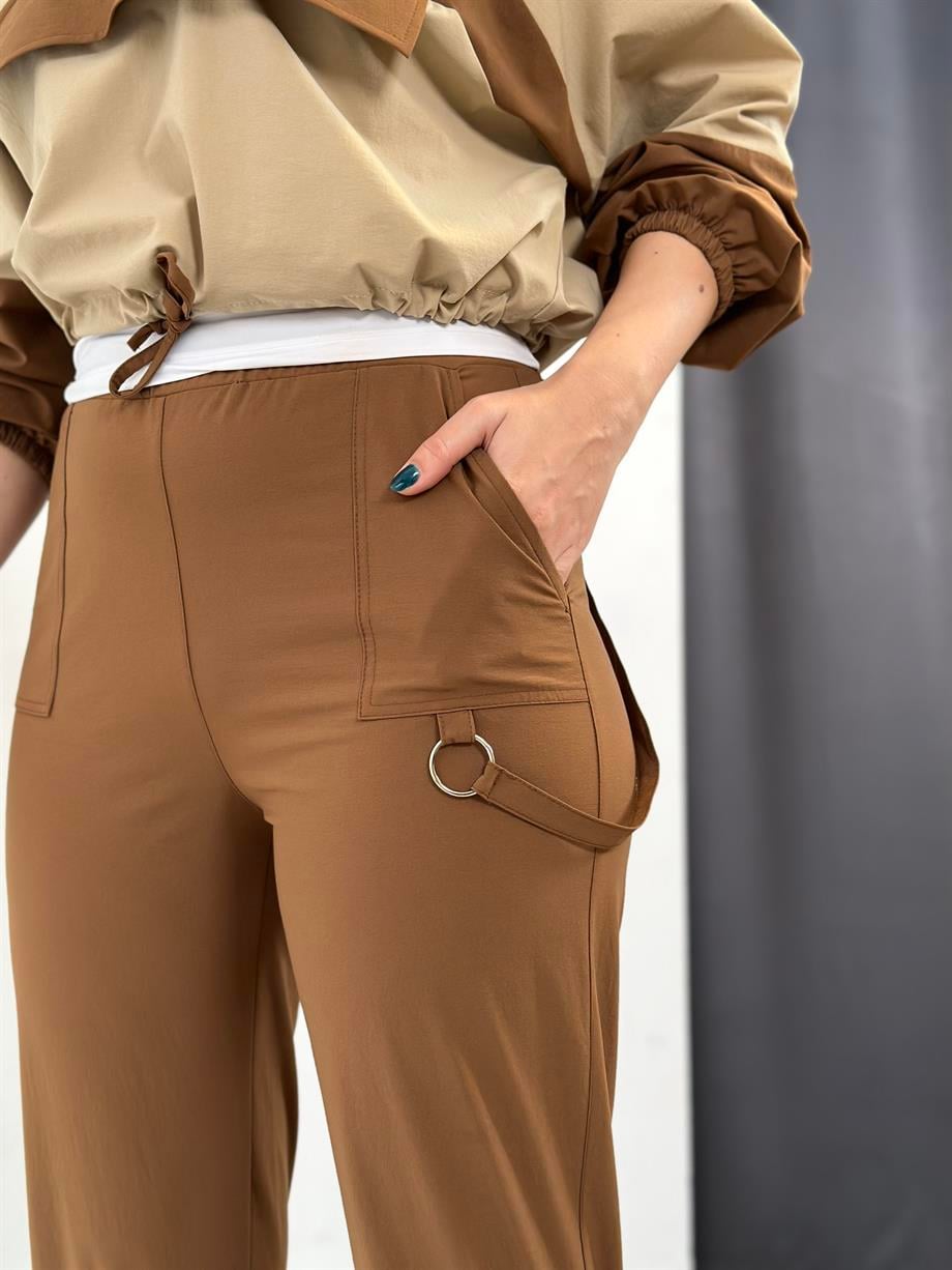 MATTEL KAHVE CEP DETAYLI JOGGER