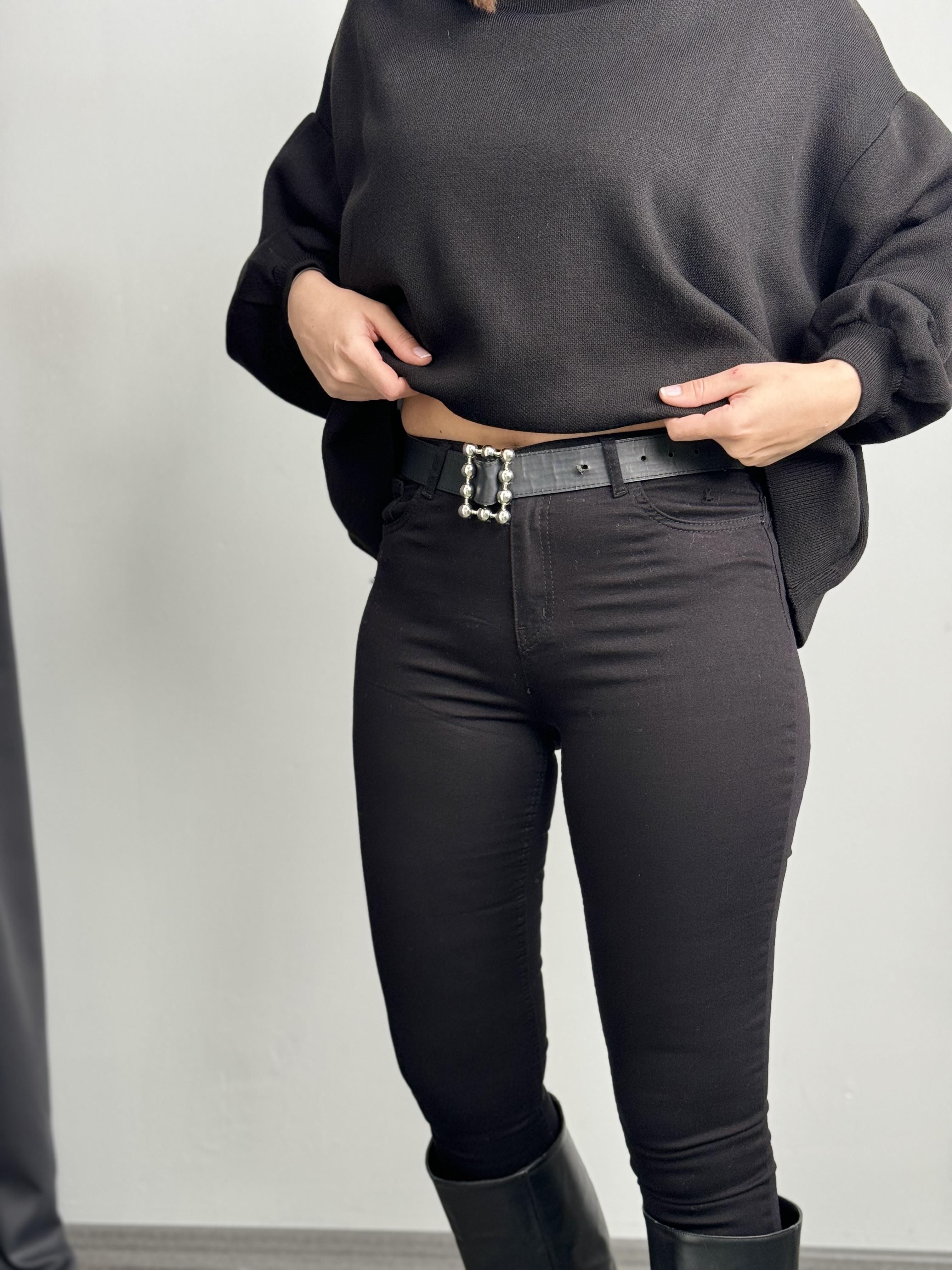 MİE SİYAH LİKRALI JEAN