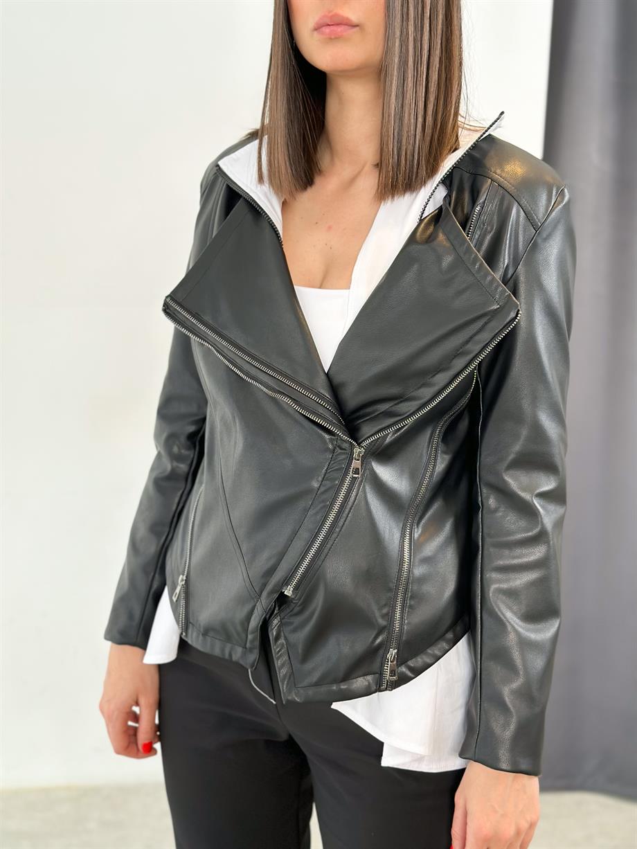 MİLLOS TASARIM DERİ CEKET