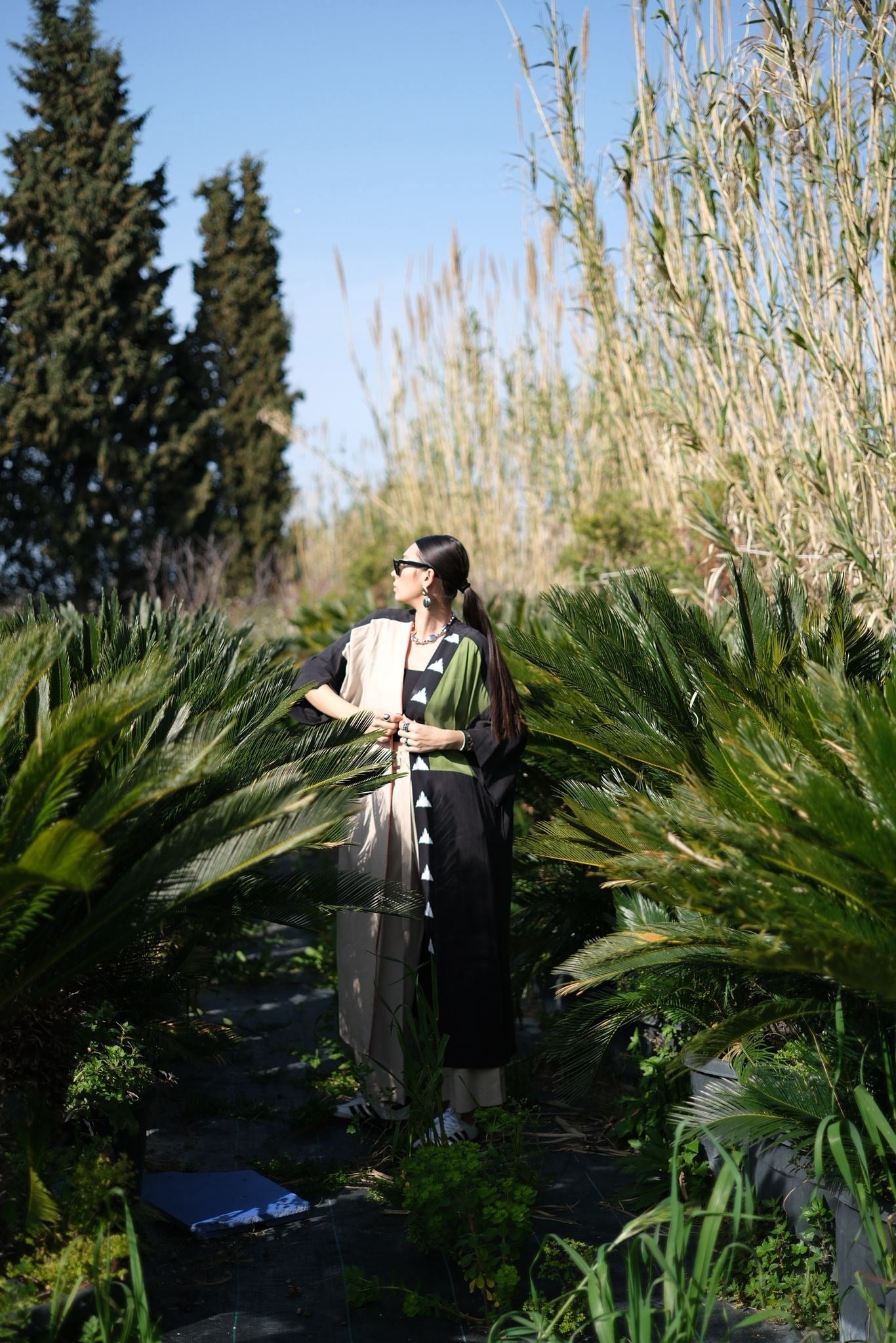 MODERN MİRAGE SİYAH/BEJ/YEŞİL KAFTAN