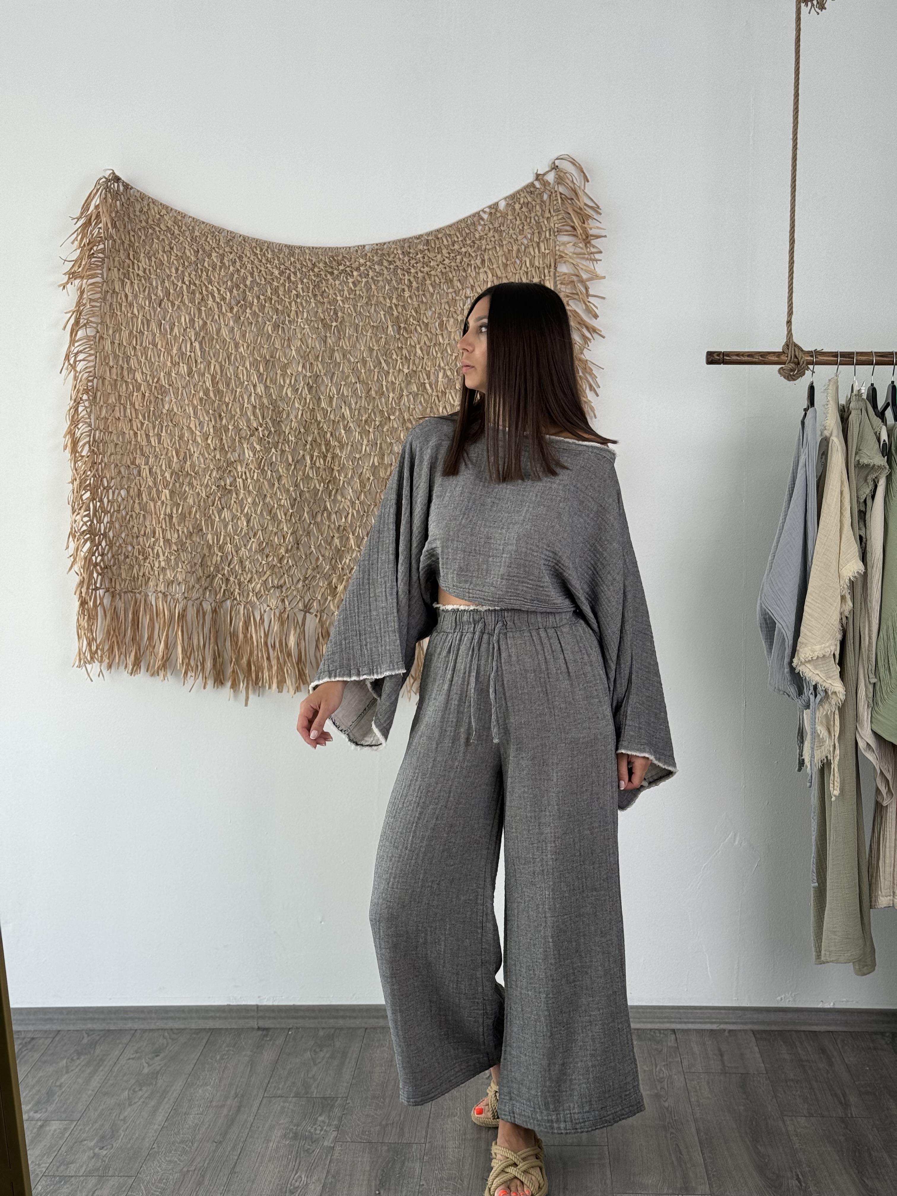 MOMOS ANTRASİT RAHAT PANTOLON