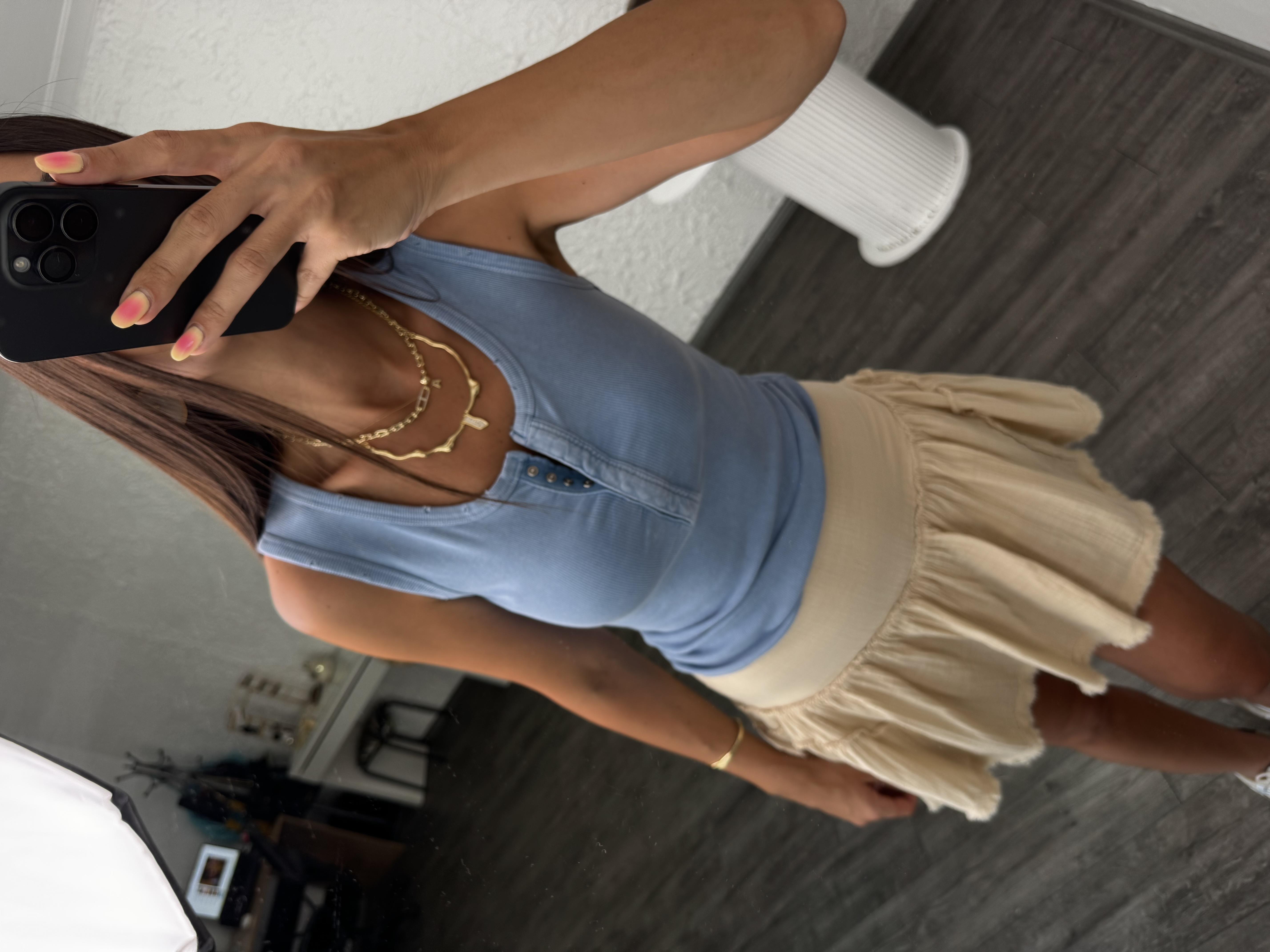 NARO ÇITÇITLI MAVİ BLUZ