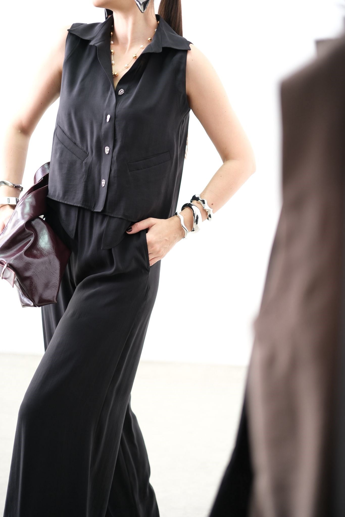 NARO SİYAH YELEK BLUZ