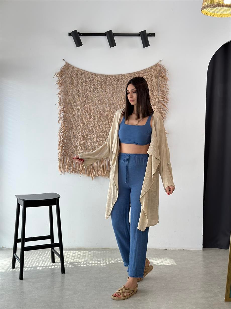 NATURAL İNDİGO PANTOLON