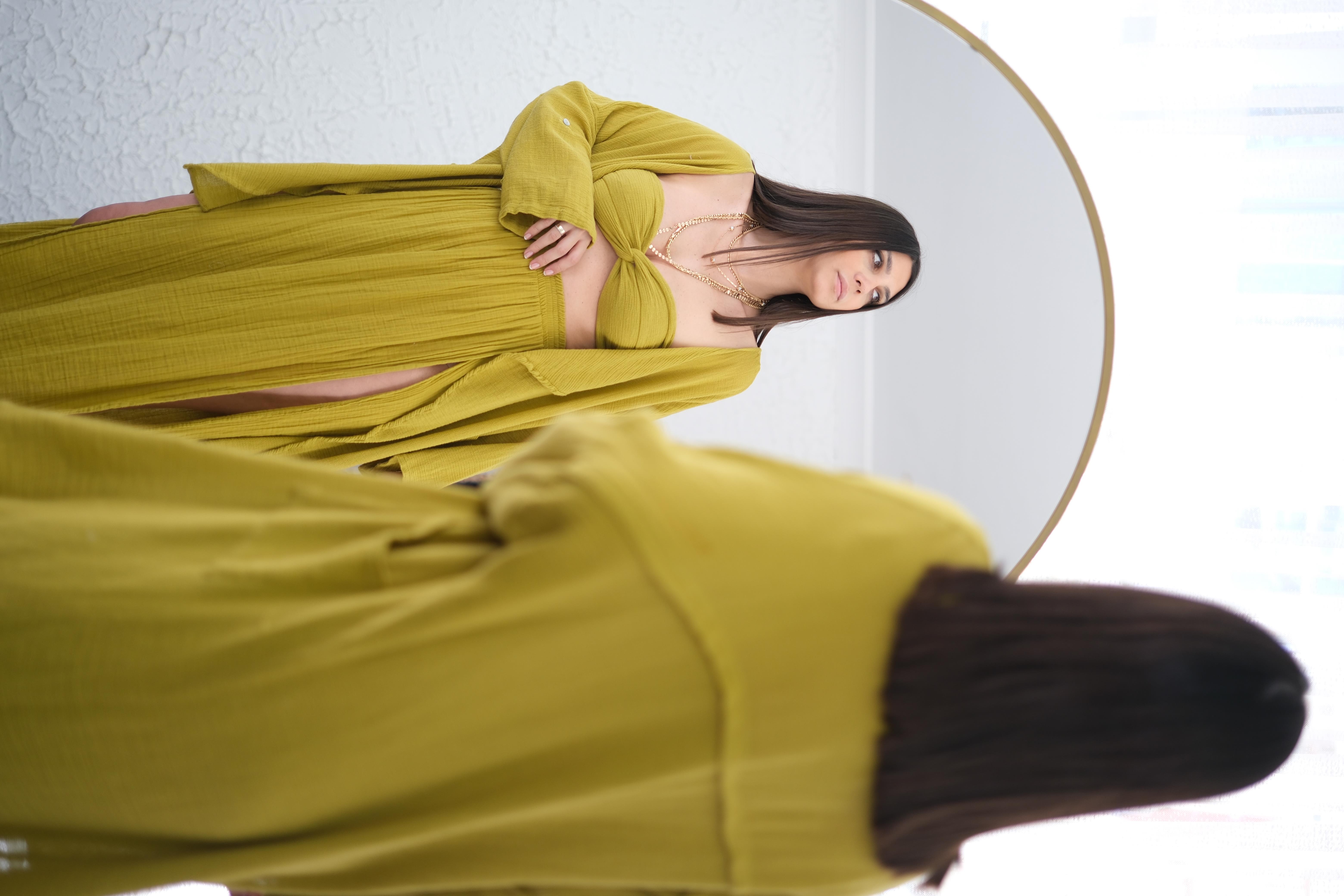 NATURAL LİMONKÜFÜ KAFTAN
