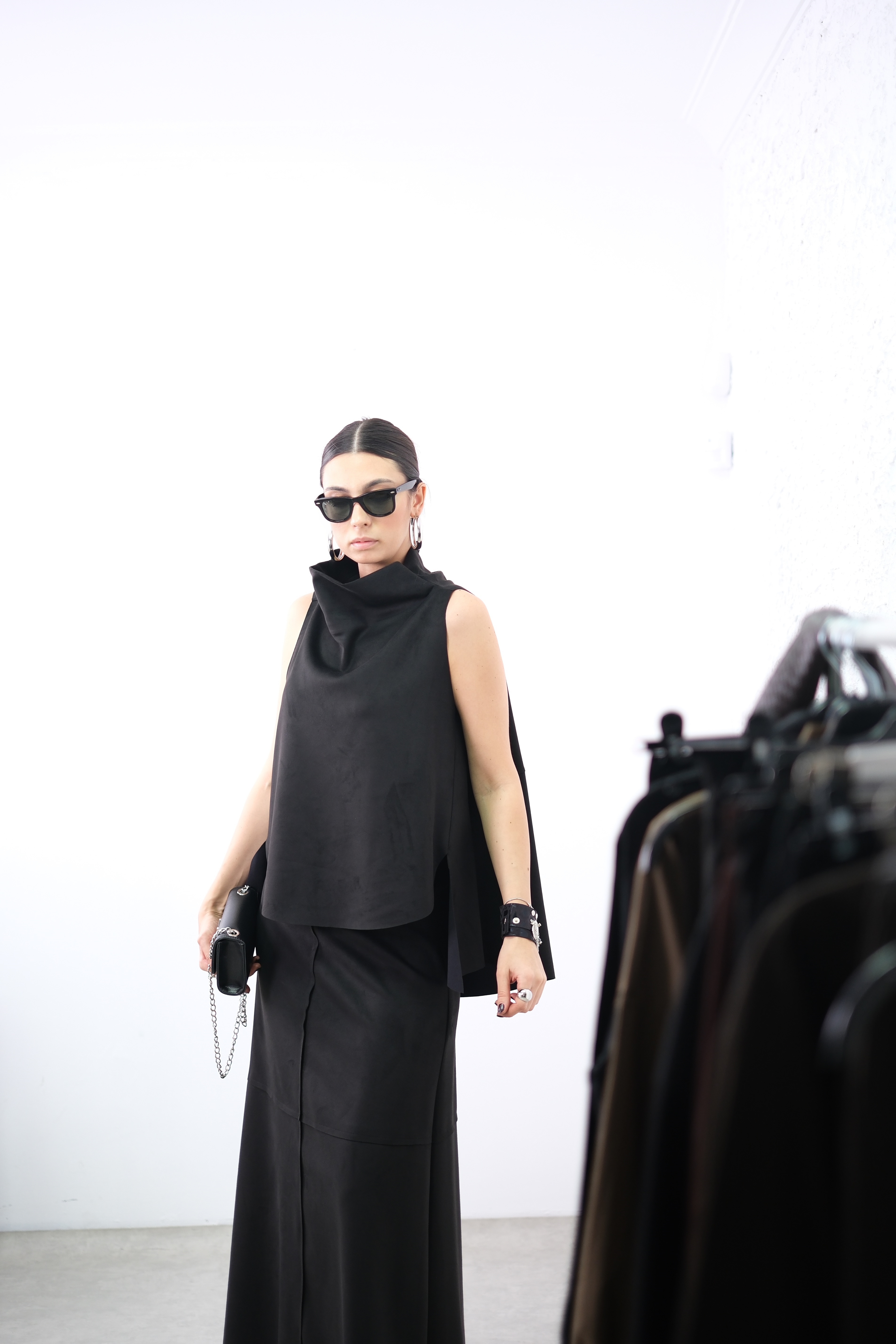 NATURE NUBUK SİYAH BLUZ