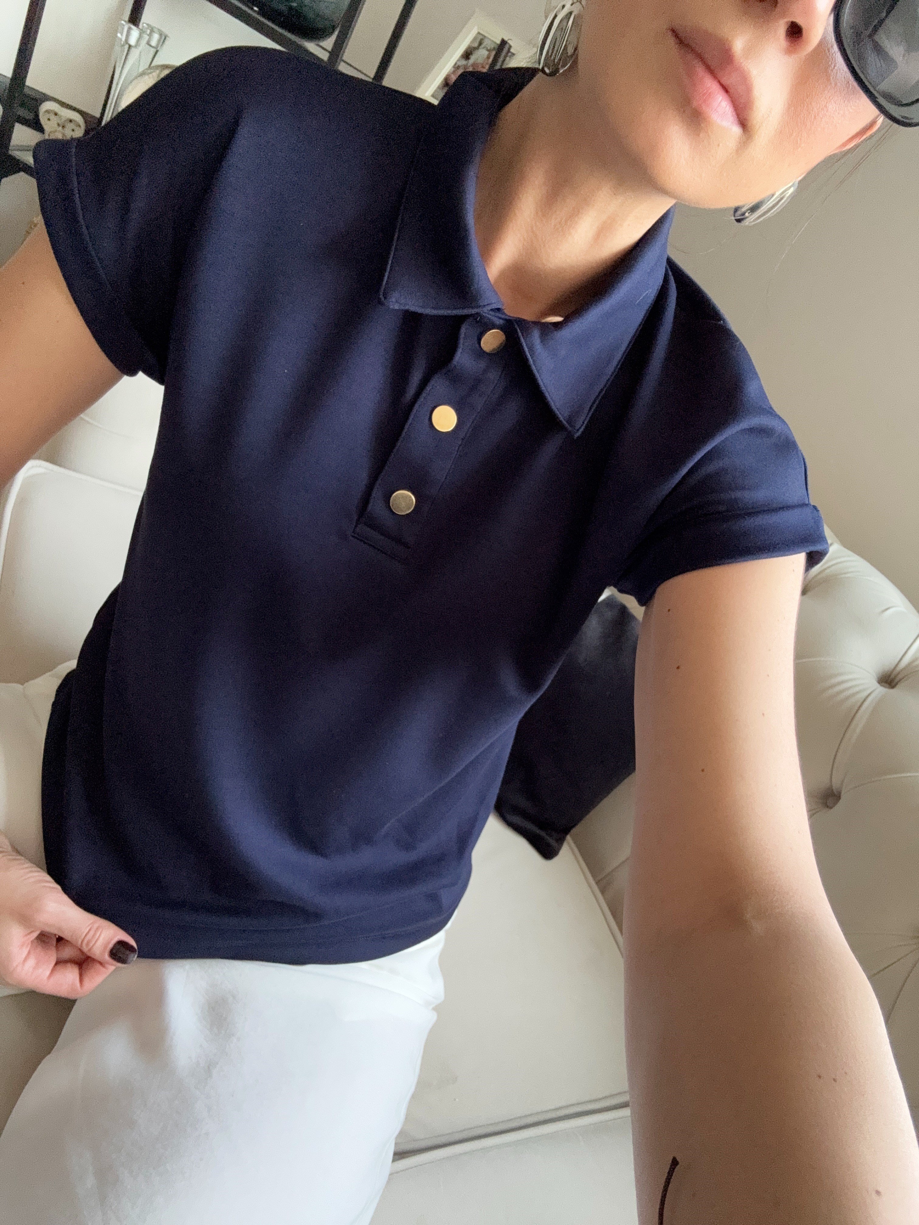 NOCHİ POLO YAKA LACİVERT TSHIRT