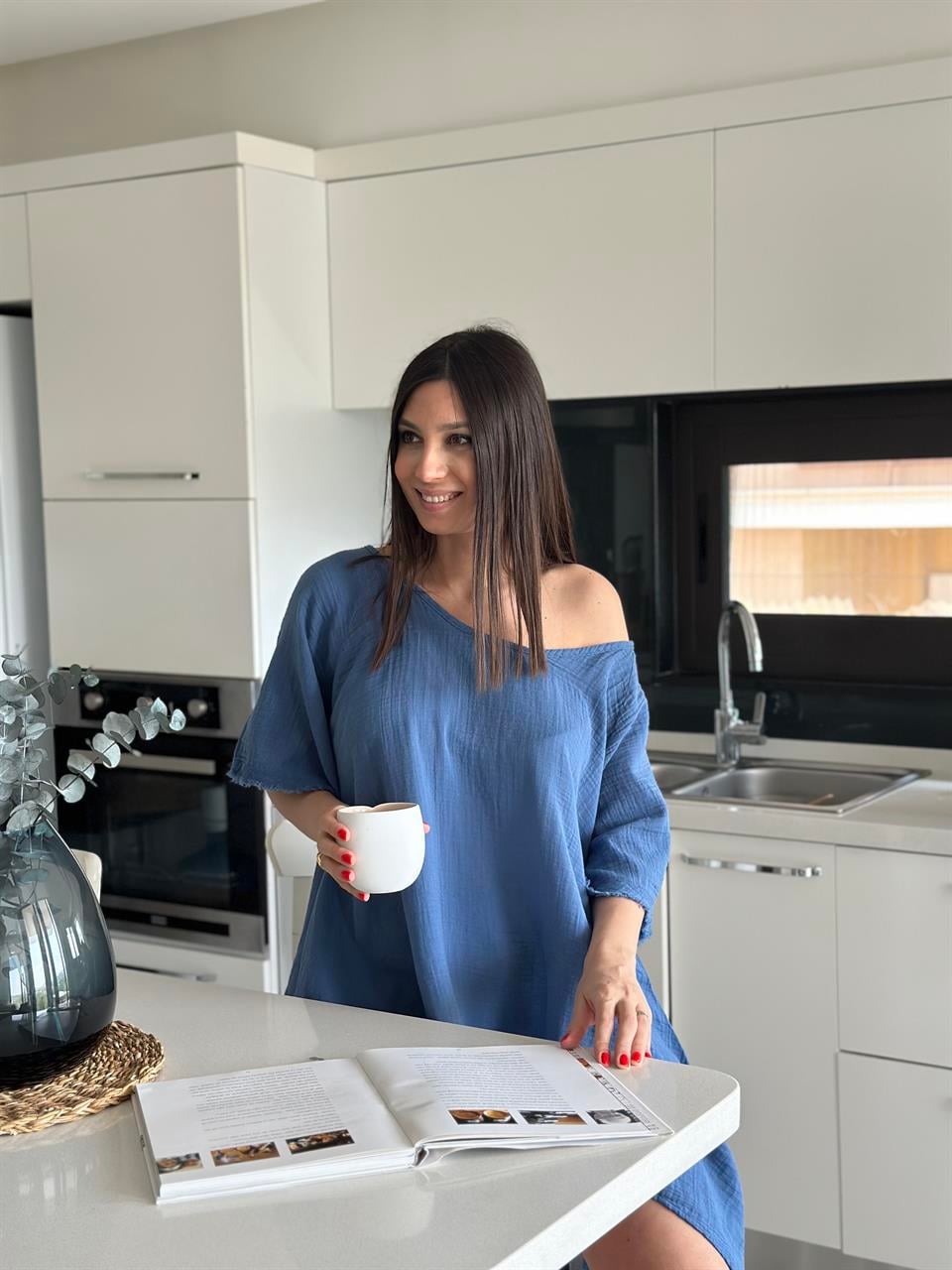 OLİMPO İNDİGO BLUZ