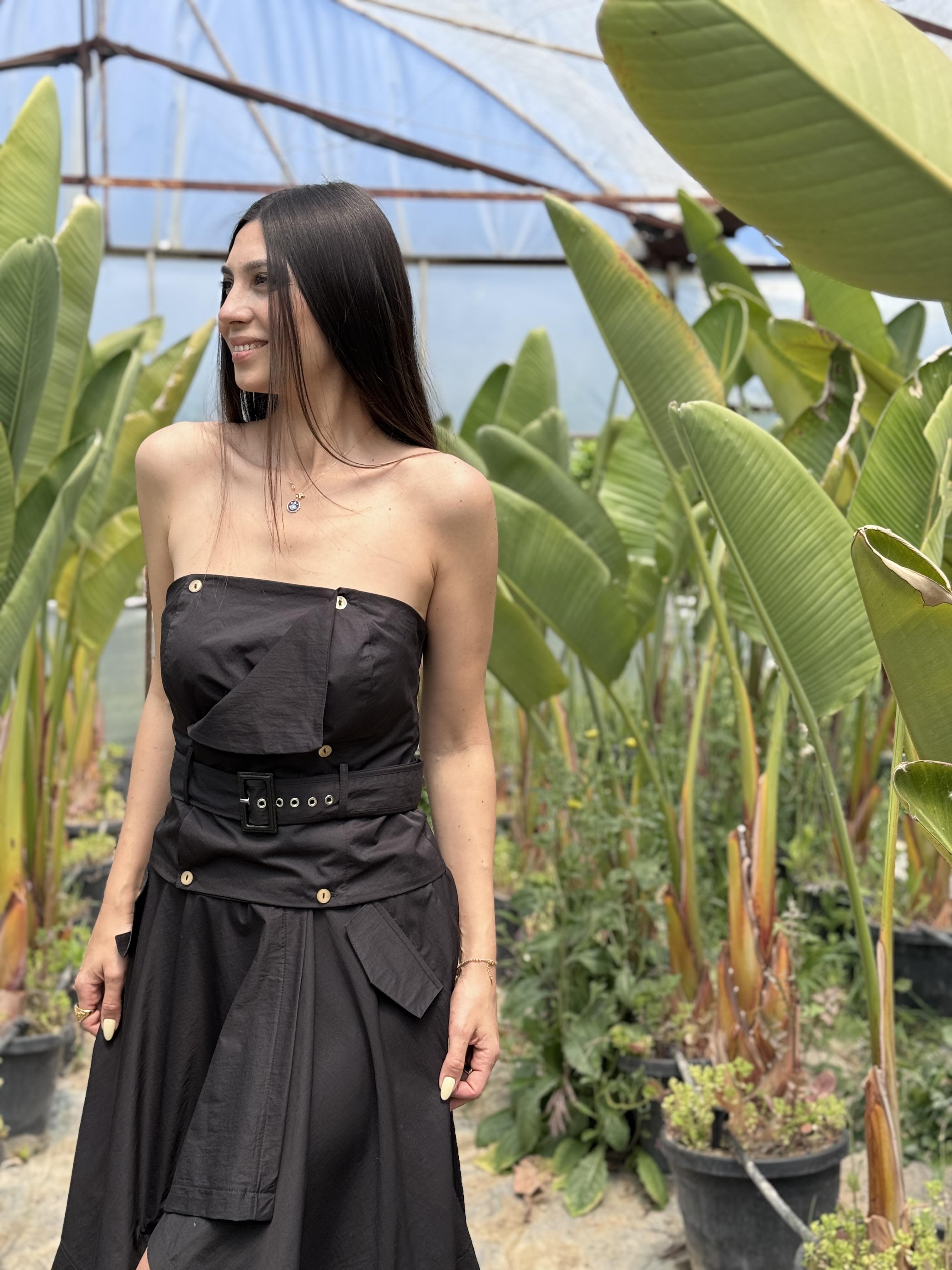 OLLE SİYAH TASARIM BLUZ